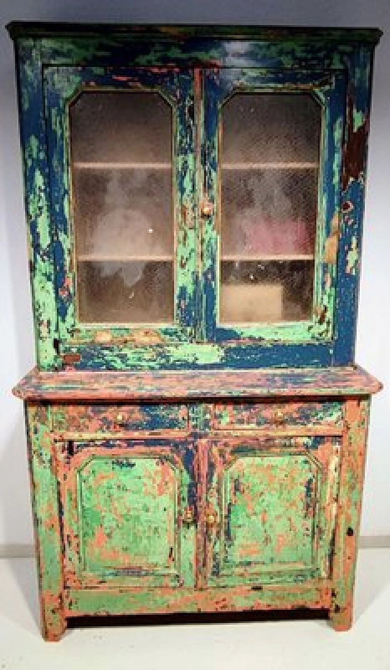 Credenza in quercia con vetrina, anni '40 1