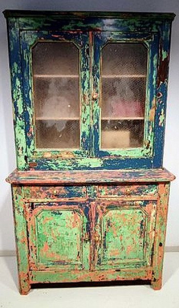 Credenza in quercia con vetrina, anni '40