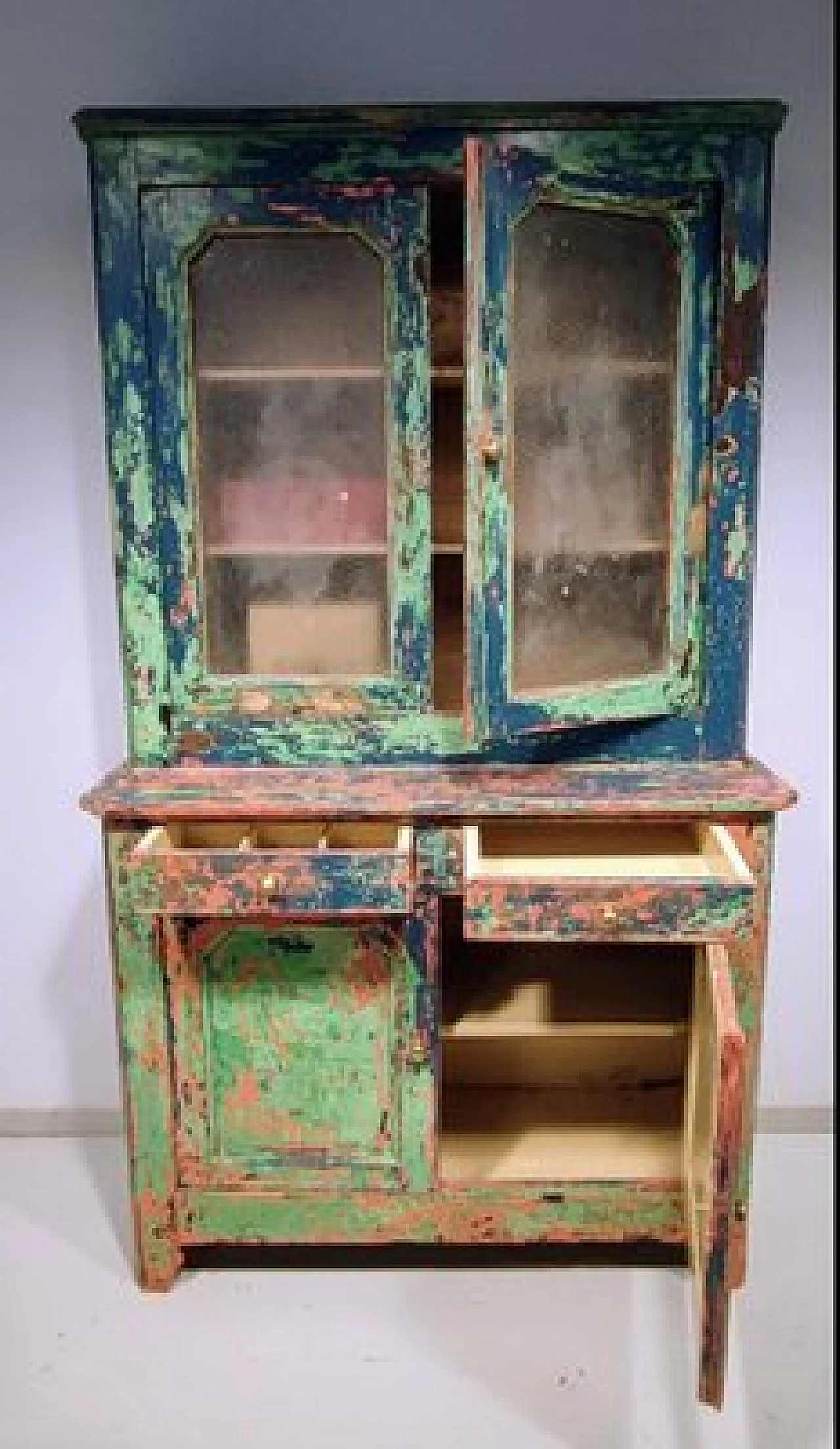 Credenza in quercia con vetrina, anni '40 6