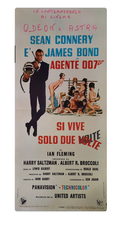 Original movie poster Agent 007, Si vive solo due volte, 1960s | intOndo