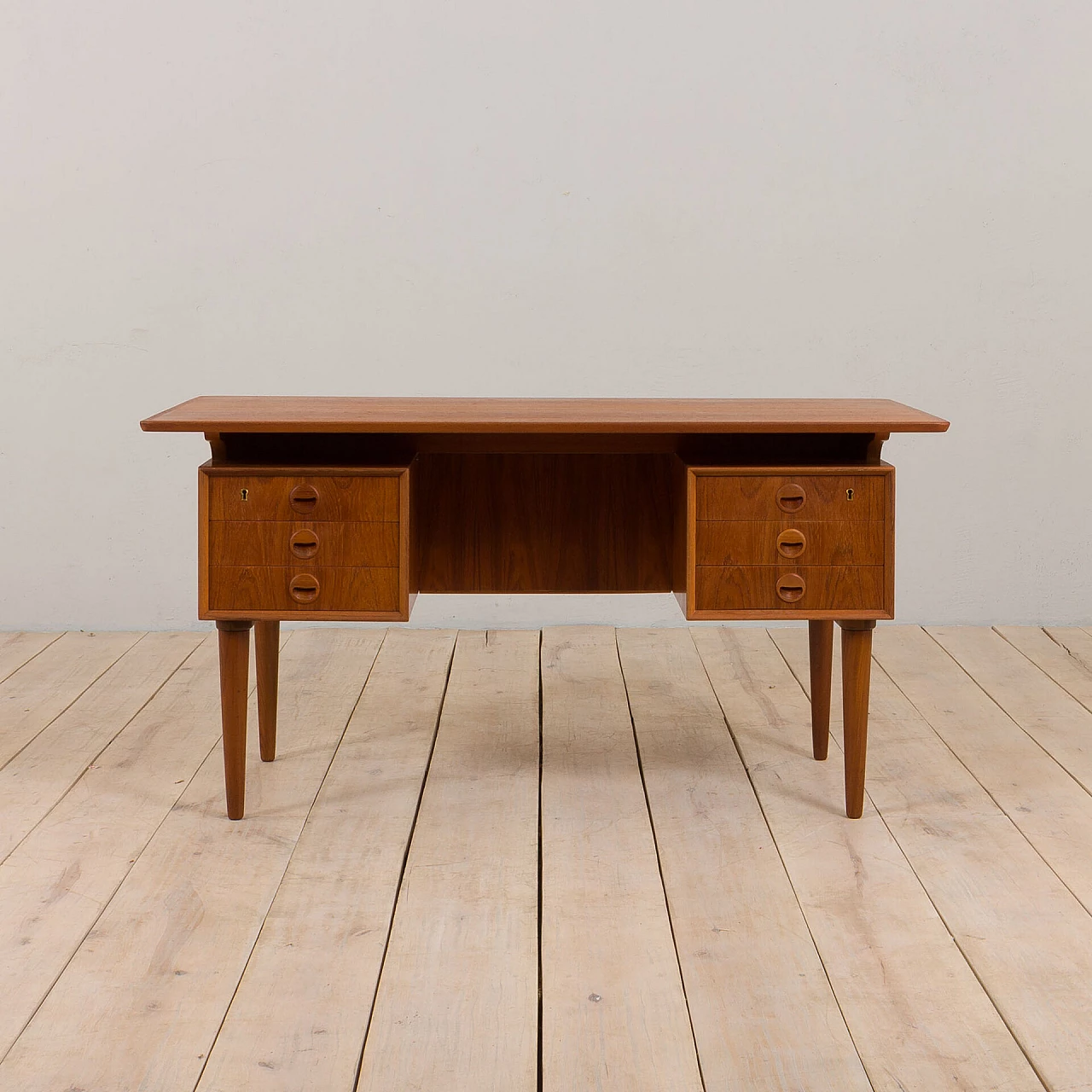 Teak desk in the style of Kai Kristiansen, 1960s 5