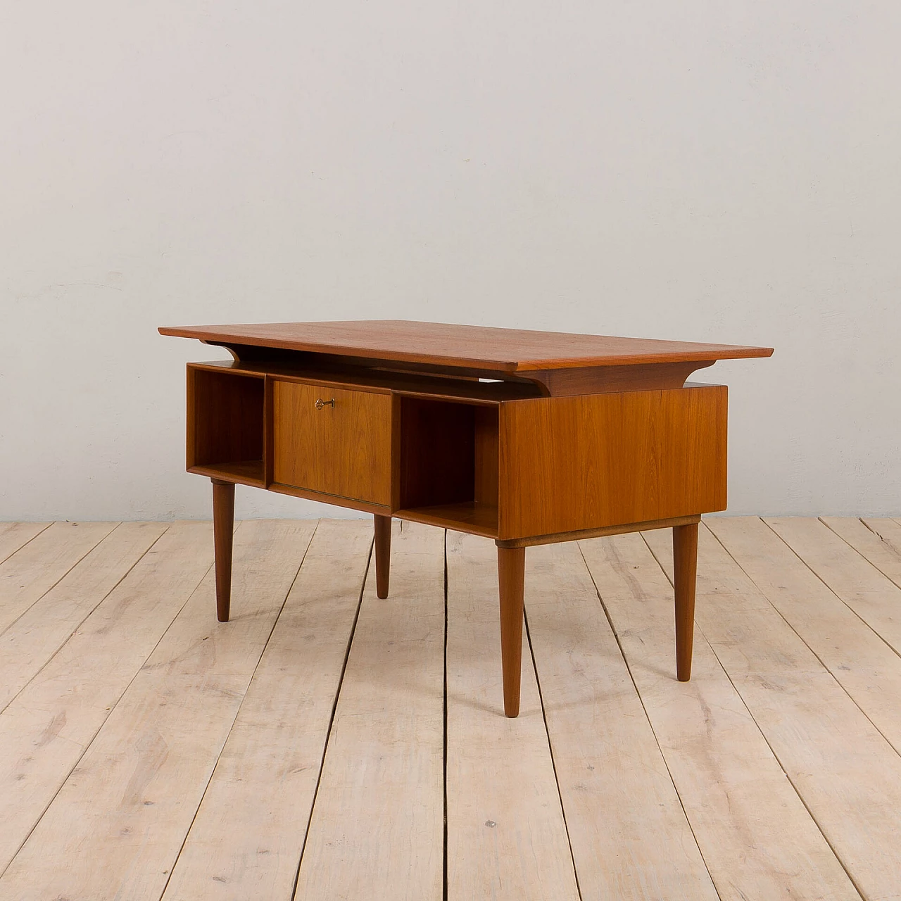 Teak desk in the style of Kai Kristiansen, 1960s 9