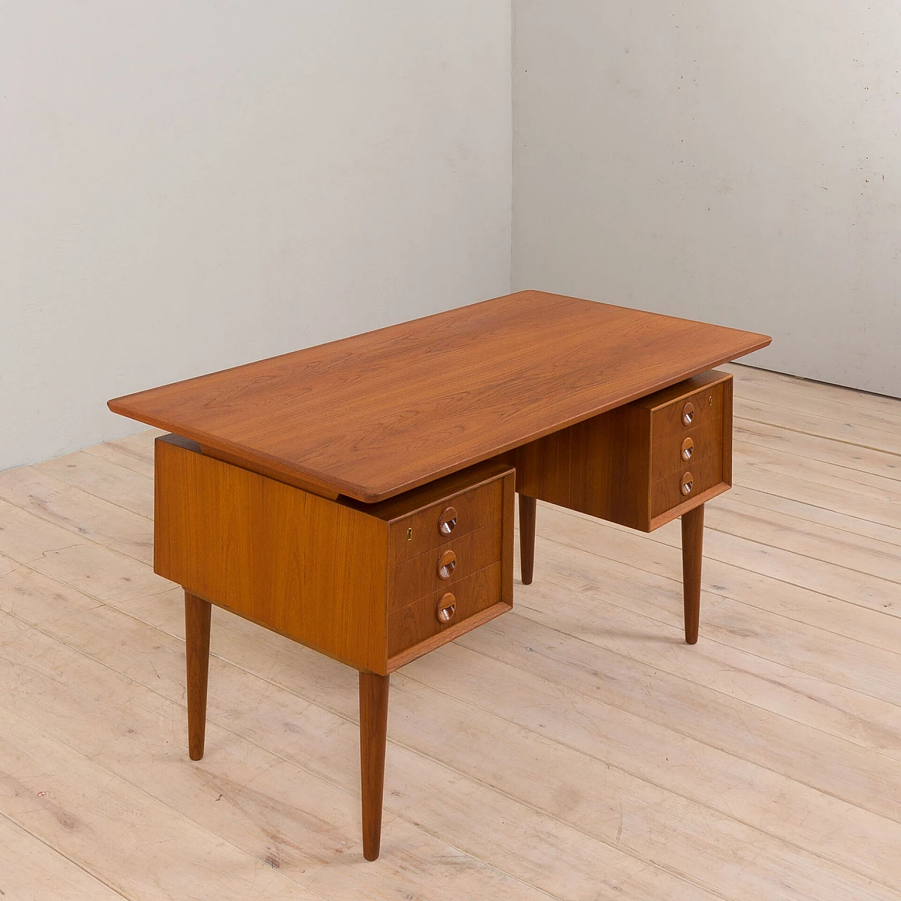 Teak desk in the style of Kai Kristiansen, 1960s 15