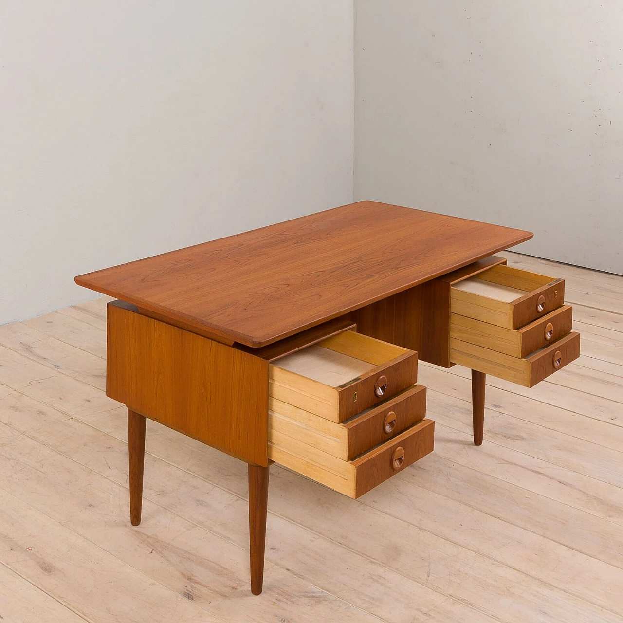 Teak desk in the style of Kai Kristiansen, 1960s 16