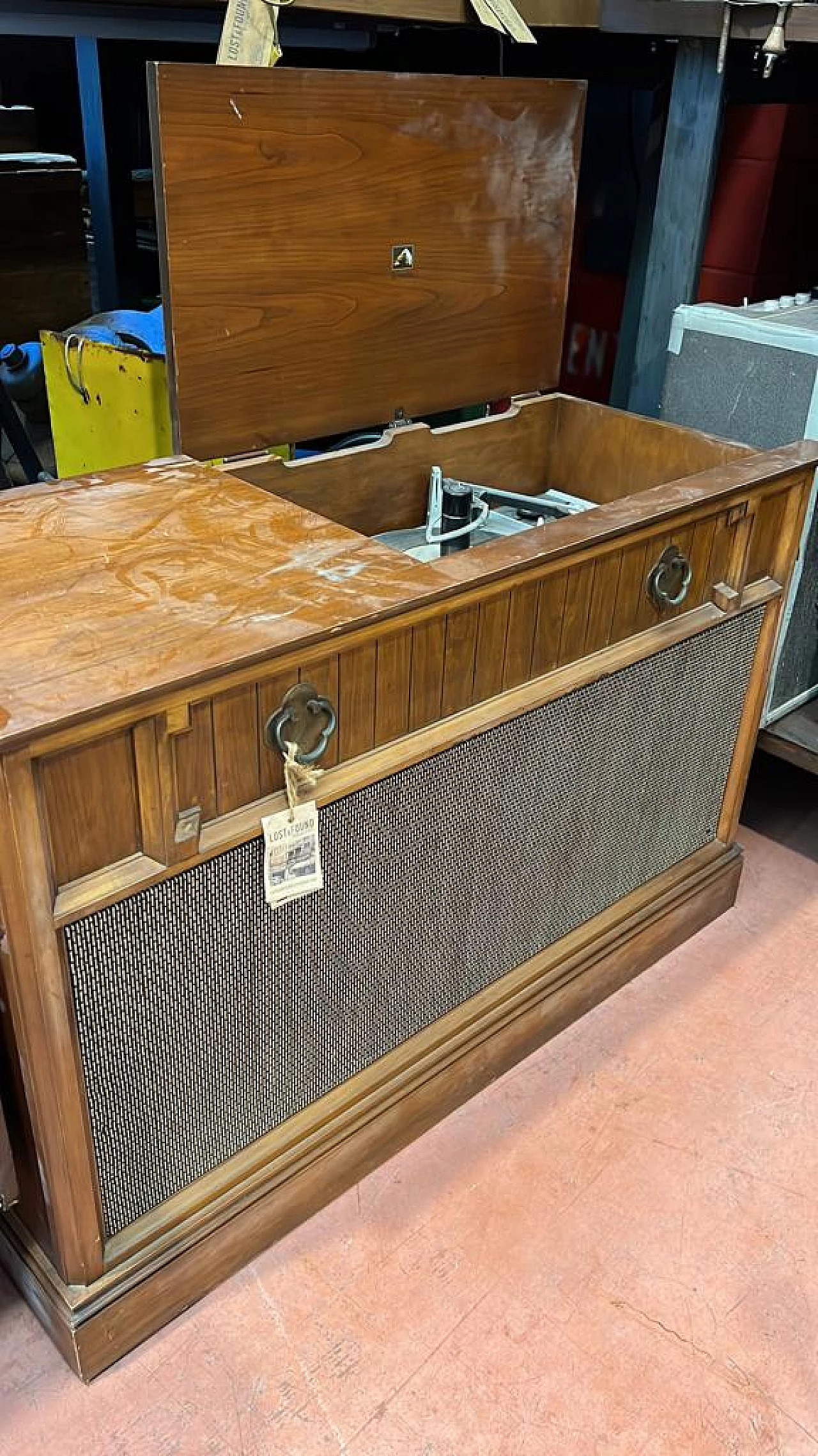 Graez Cantilene record player cabinet, 1960s 10