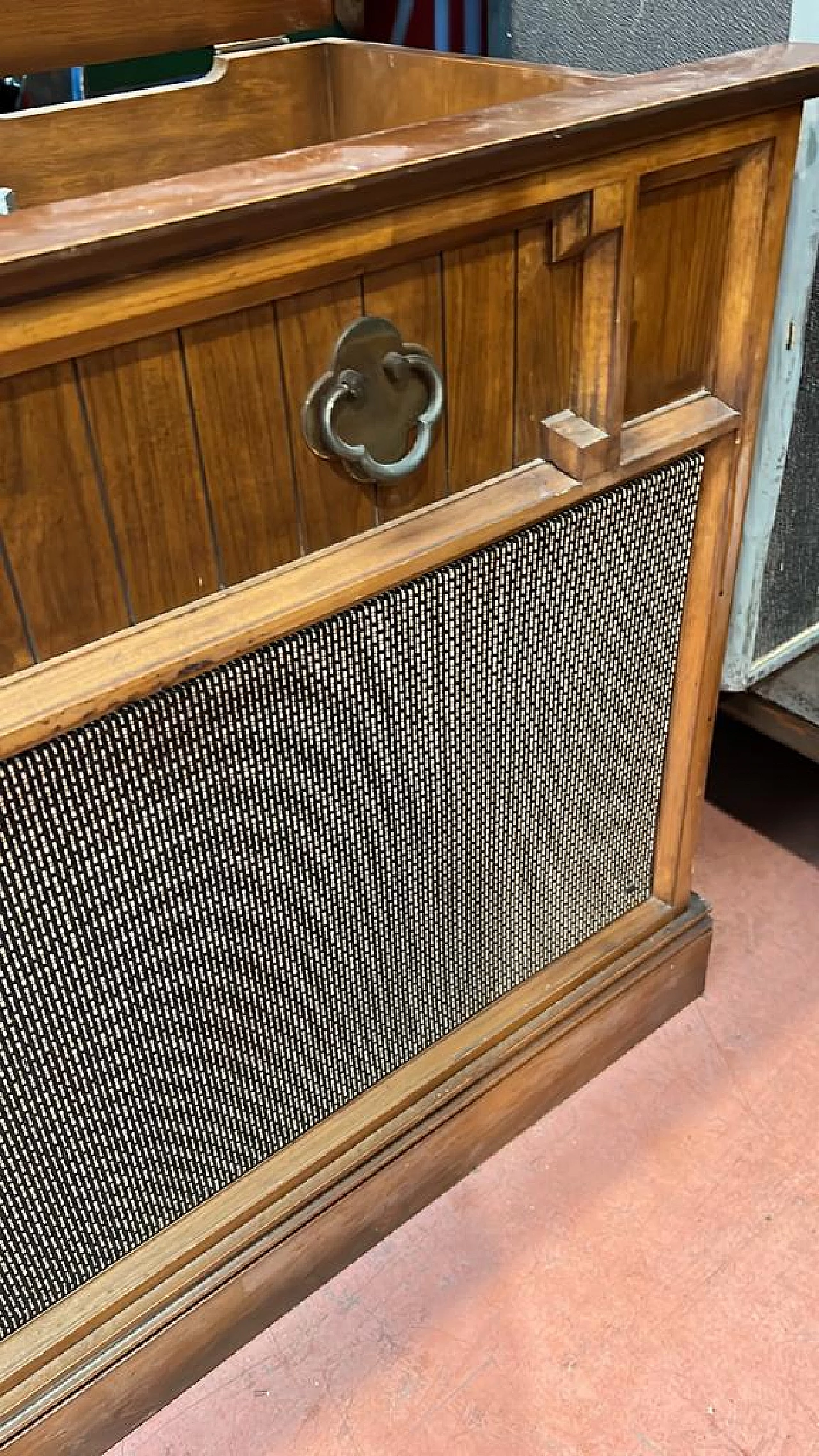 Graez Cantilene record player cabinet, 1960s 12