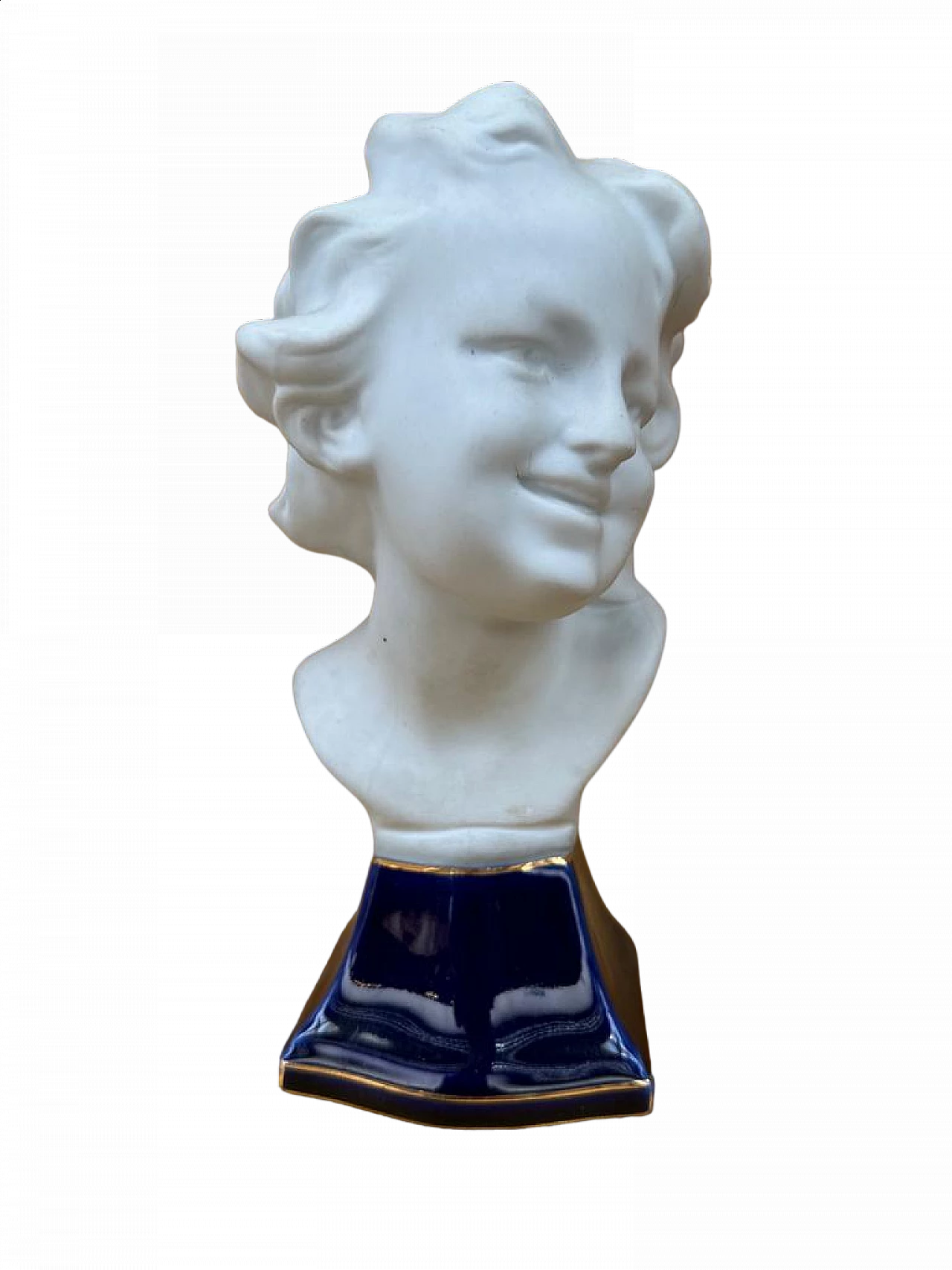 Limoges Biscuit porcelain child's head sculpture 5