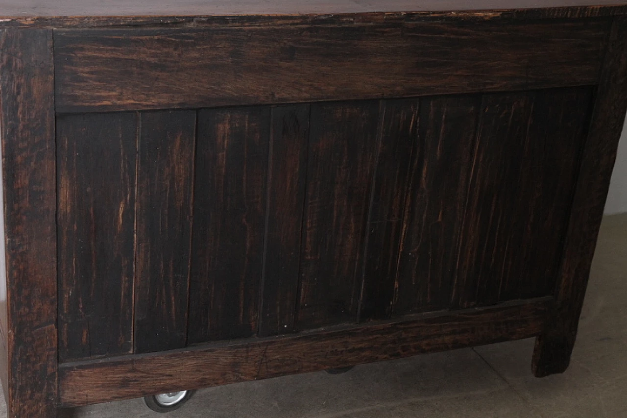 Louis XVI solid walnut dresser with bronze handles, late 18th century 5