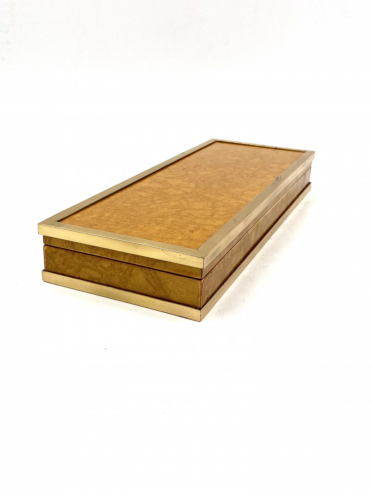 Wood and brass cigar box by Tommaso Barbi, 1970s 9