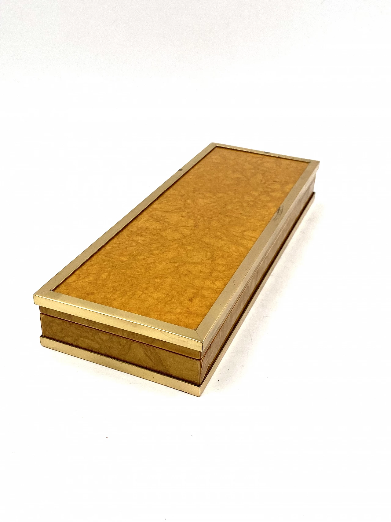 Wood and brass cigar box by Tommaso Barbi, 1970s 10