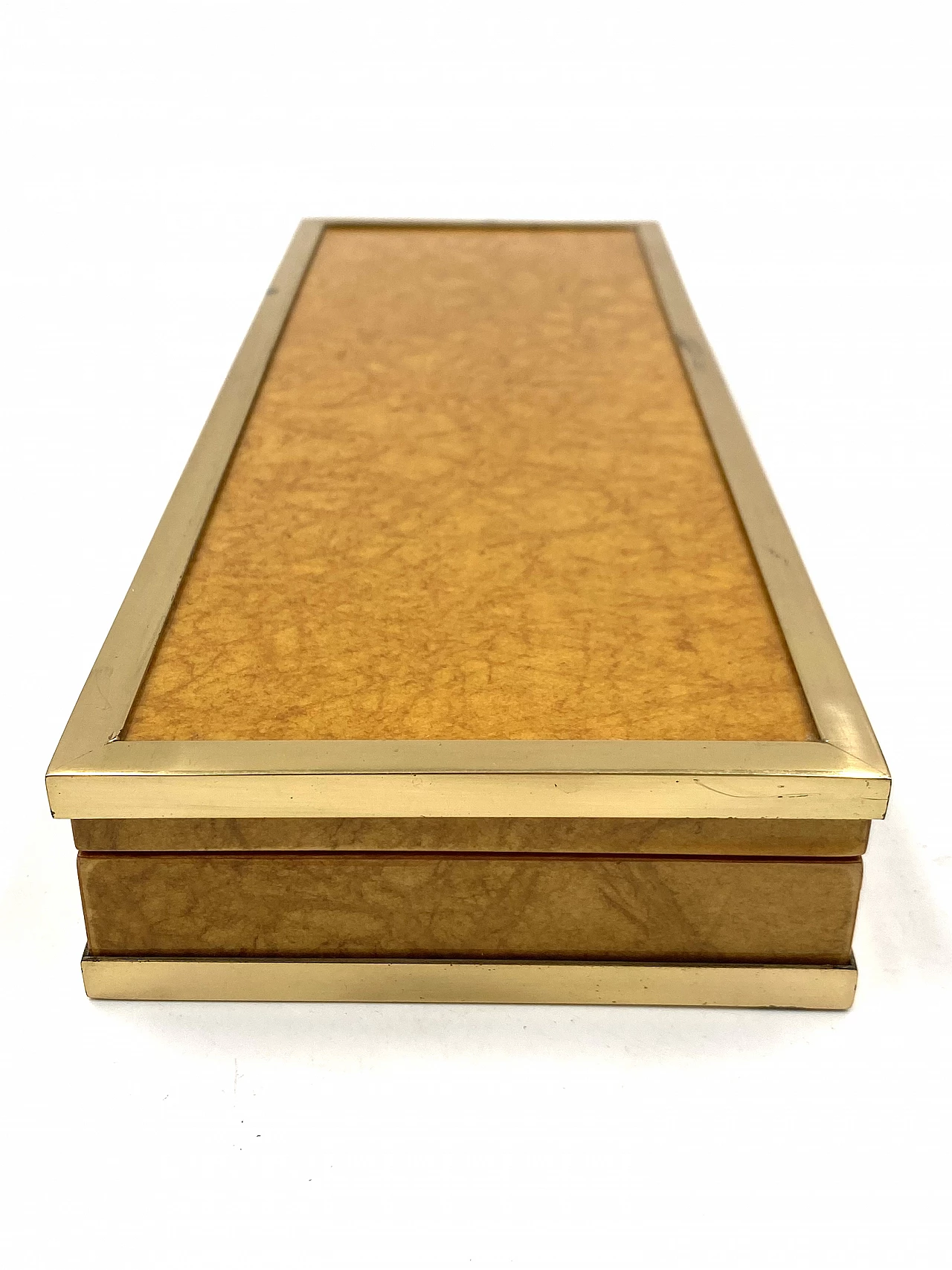 Wood and brass cigar box by Tommaso Barbi, 1970s 11