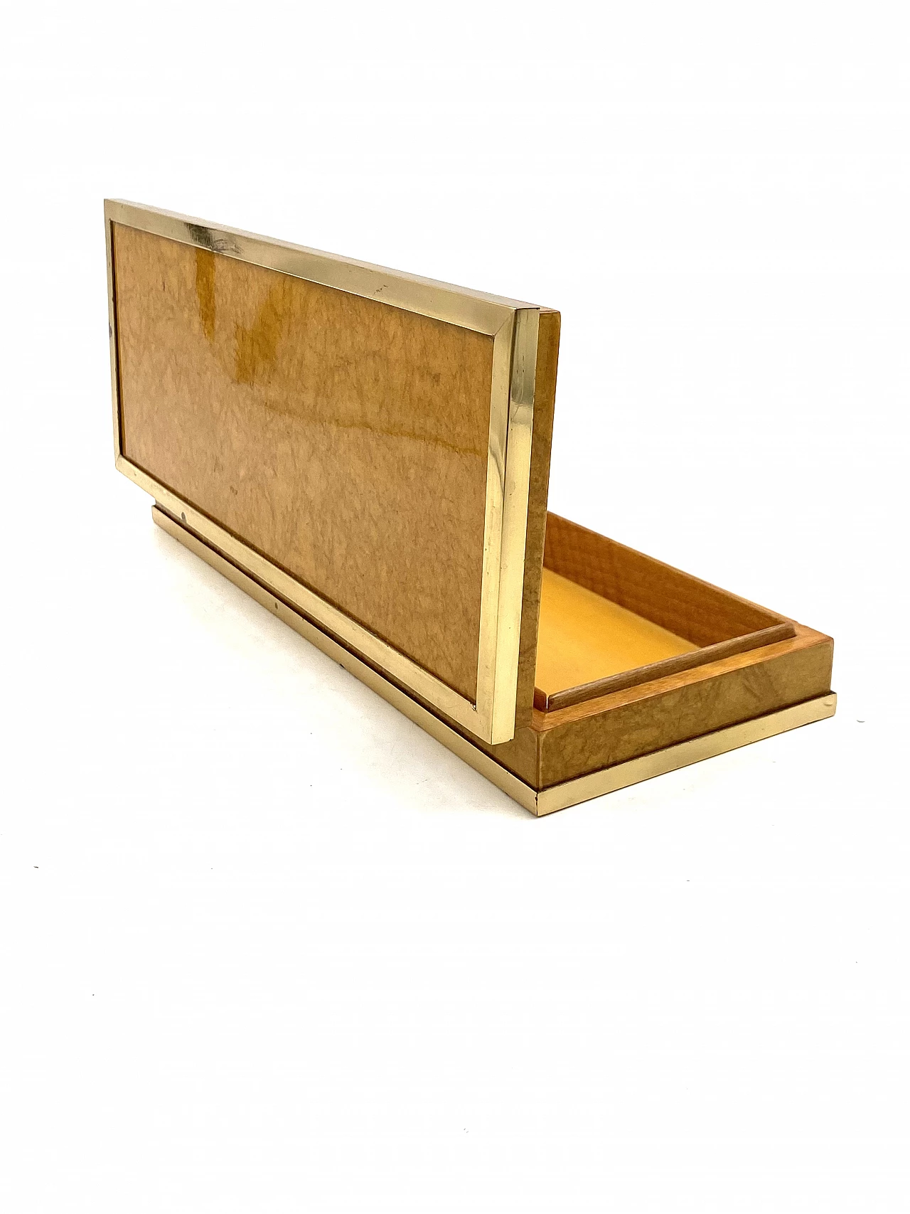 Wood and brass cigar box by Tommaso Barbi, 1970s 14