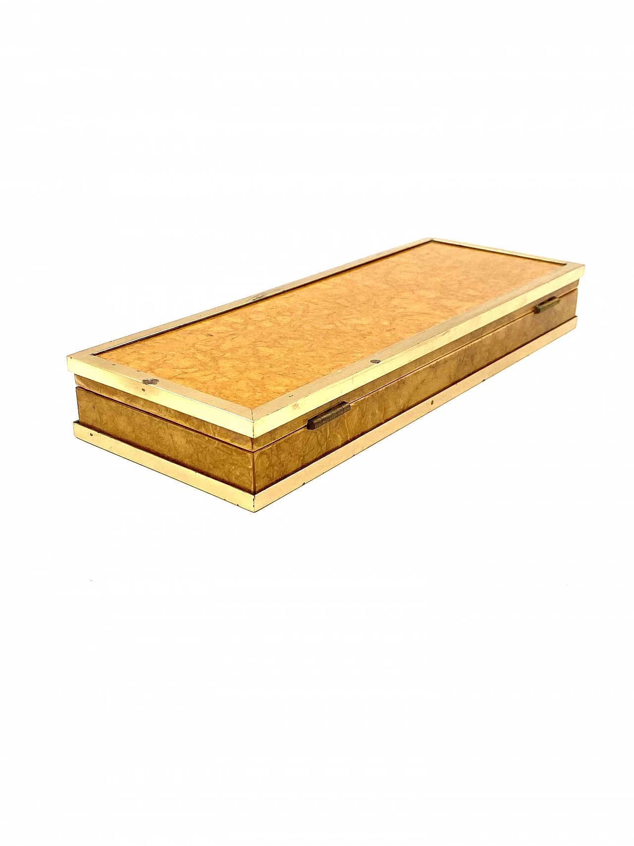 Wood and brass cigar box by Tommaso Barbi, 1970s 15