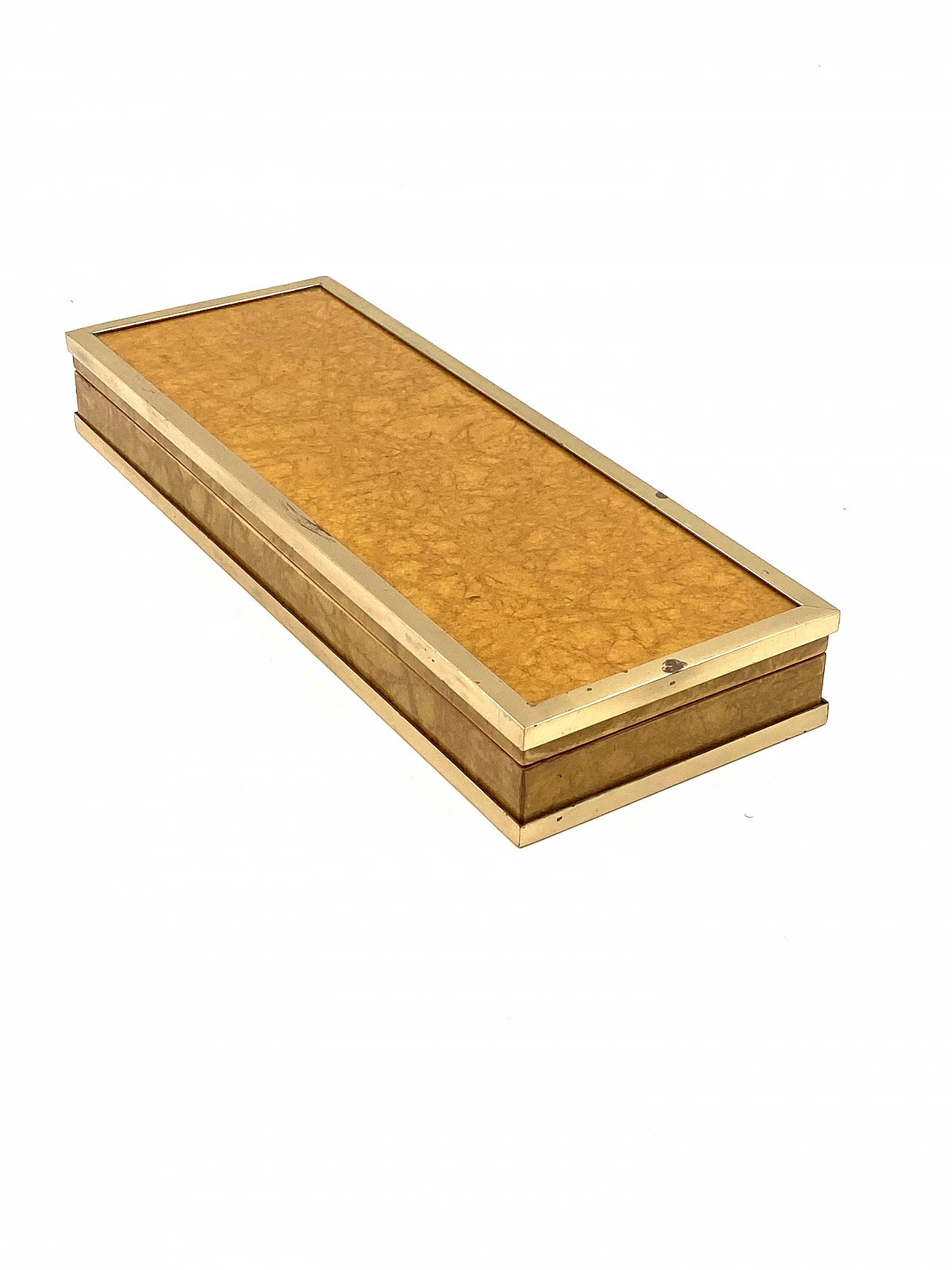 Wood and brass cigar box by Tommaso Barbi, 1970s 17