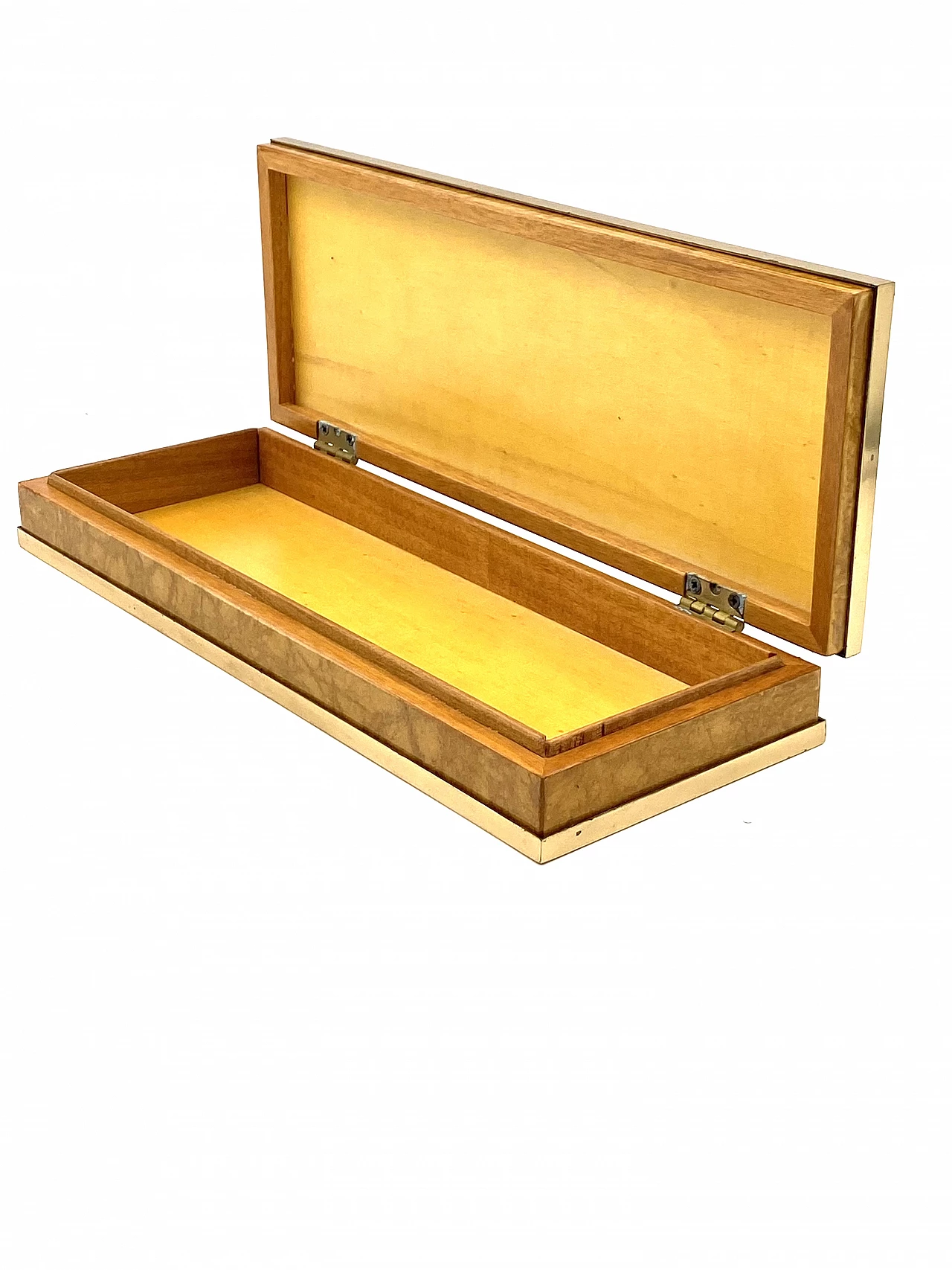 Wood and brass cigar box by Tommaso Barbi, 1970s 18