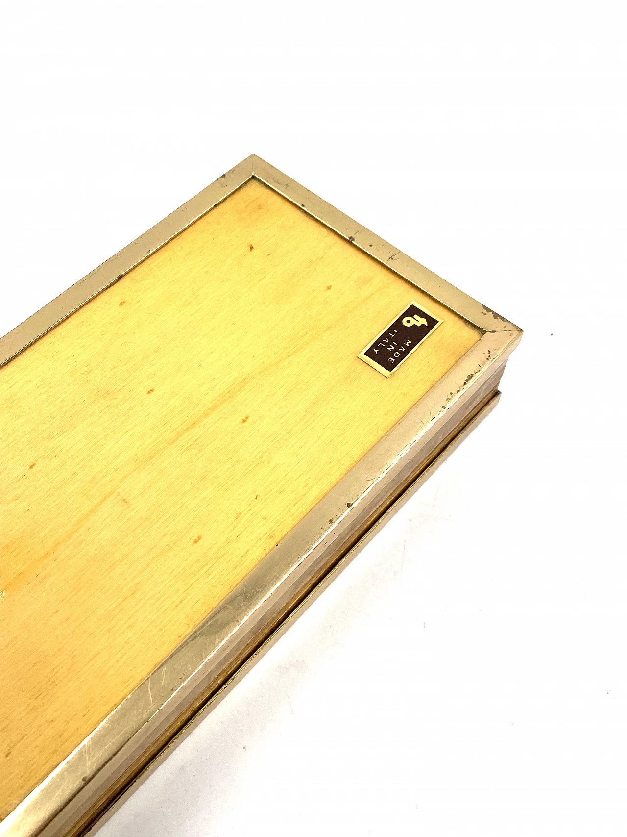 Wood and brass cigar box by Tommaso Barbi, 1970s 22