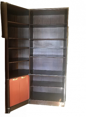 Fitting bookcase with modular corner unit by Fratelli Piarotto, 1960s