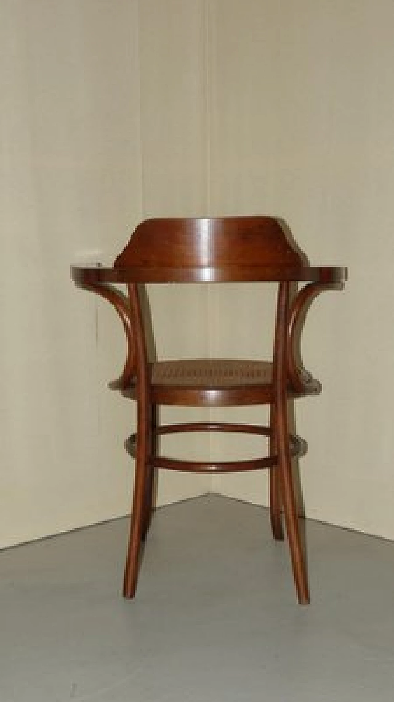 Bent mulberry wood and Vienna straw chair by Wäckerlin, 19th century 3