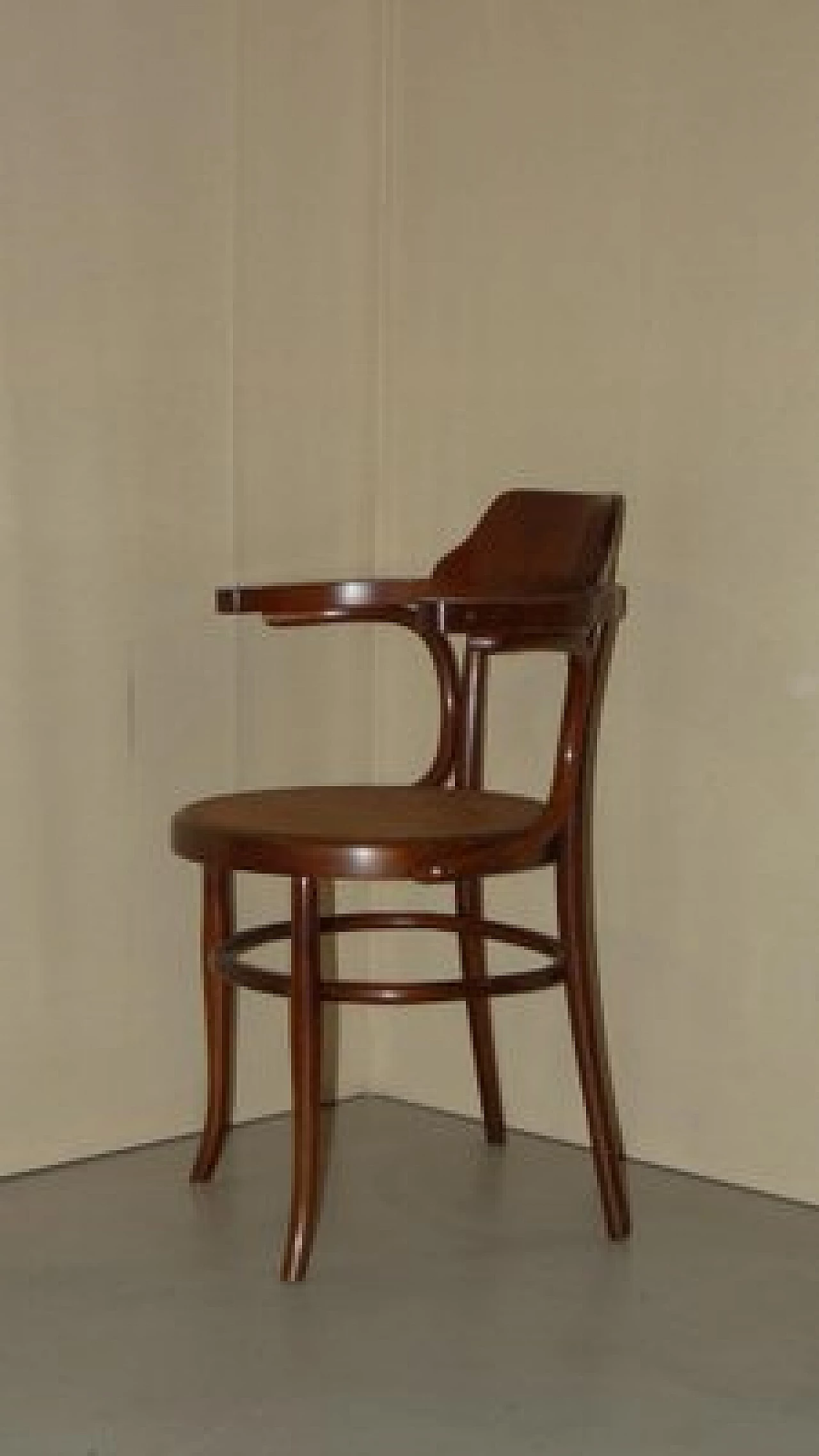 Bent mulberry wood and Vienna straw chair by Wäckerlin, 19th century 5