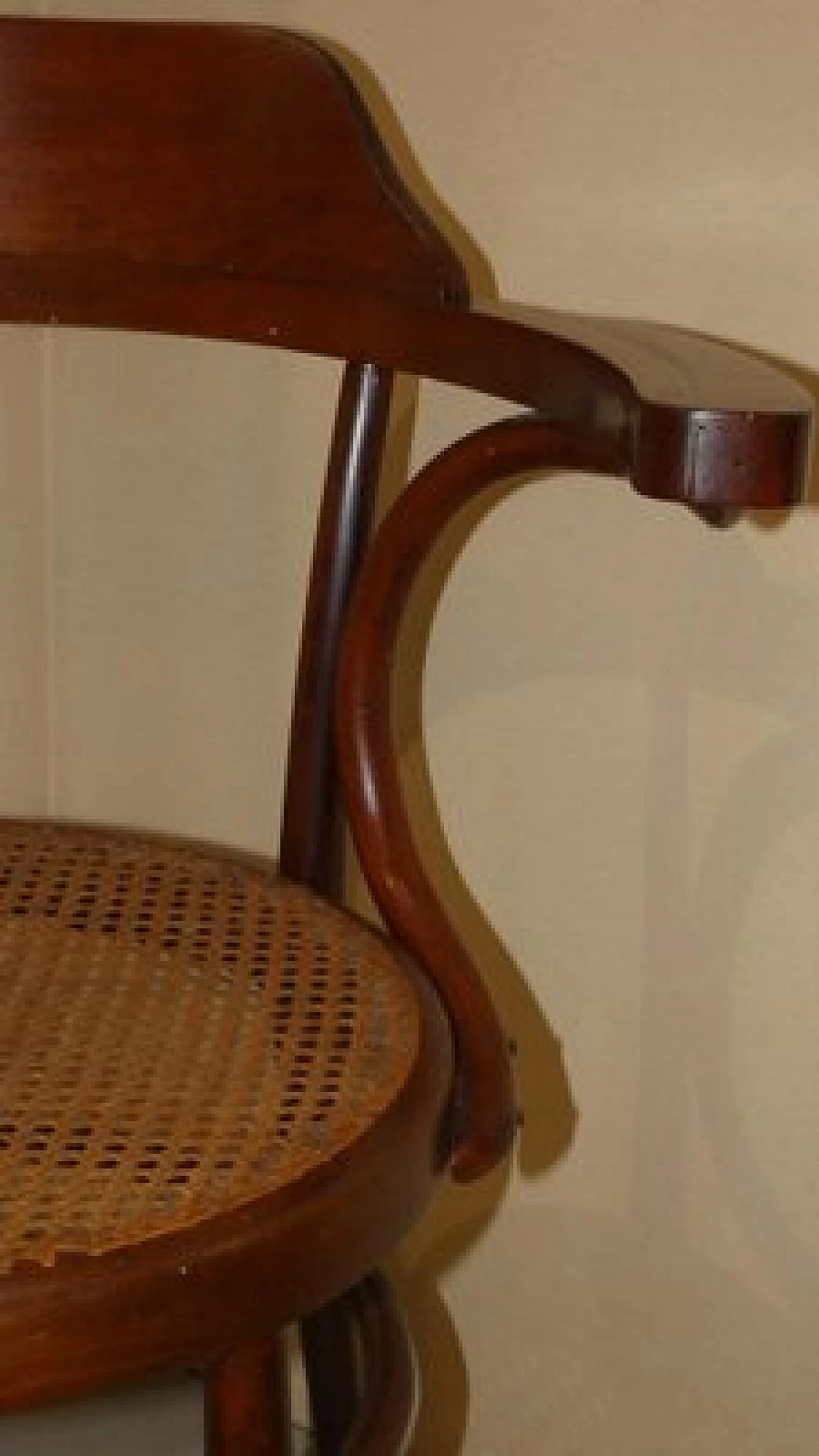 Bent mulberry wood and Vienna straw chair by Wäckerlin, 19th century 14