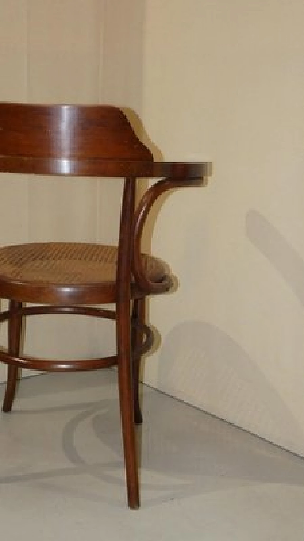 Bent mulberry wood and Vienna straw chair by Wäckerlin, 19th century 20