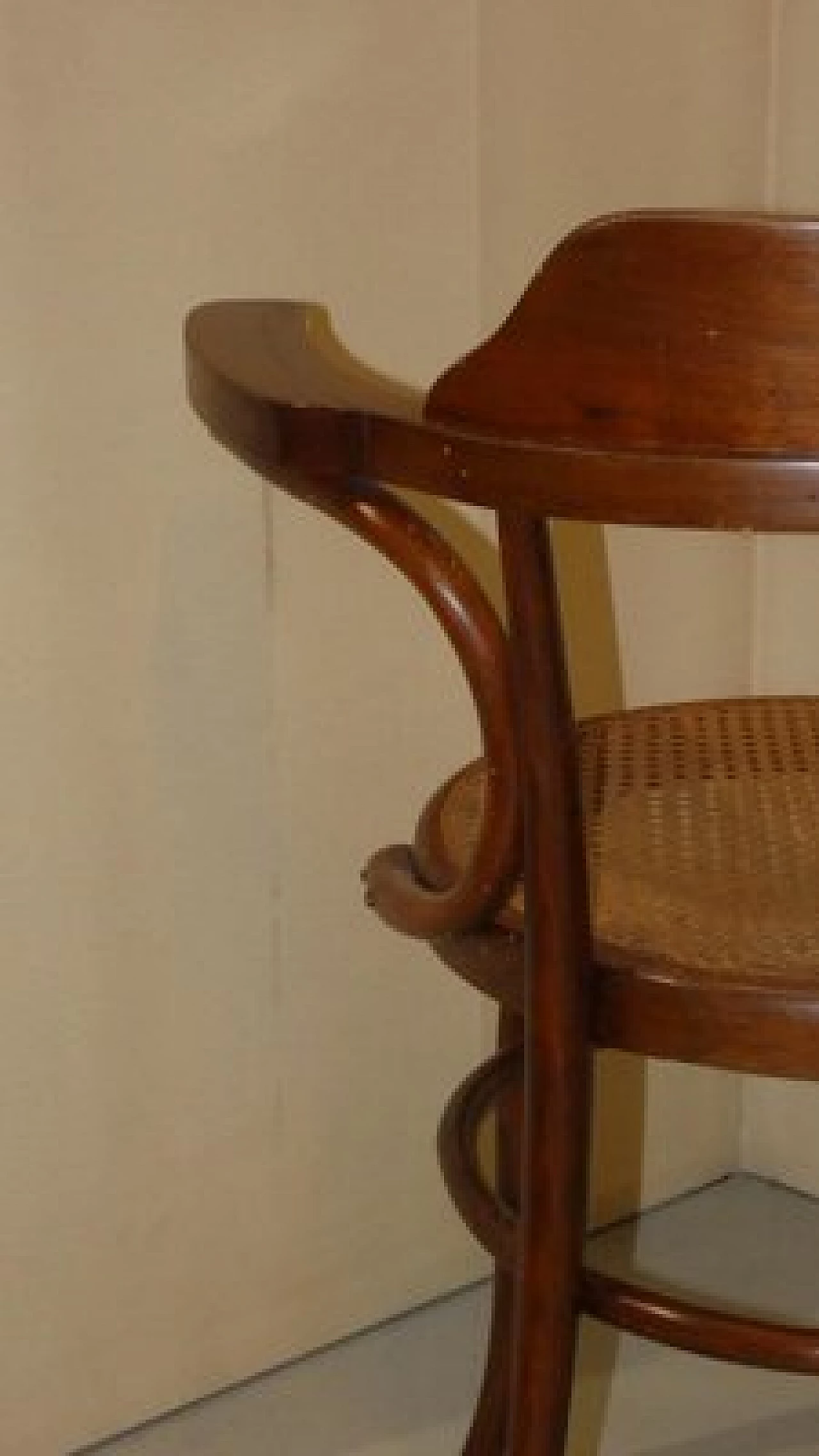 Bent mulberry wood and Vienna straw chair by Wäckerlin, 19th century 23