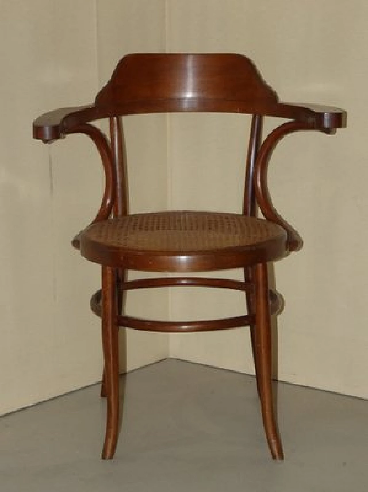 Bent mulberry wood and Vienna straw chair by Wäckerlin, 19th century 24