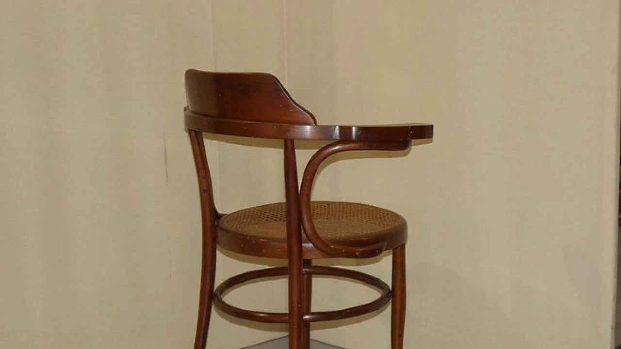 Bent mulberry wood and Vienna straw chair by Wäckerlin, 19th century 25