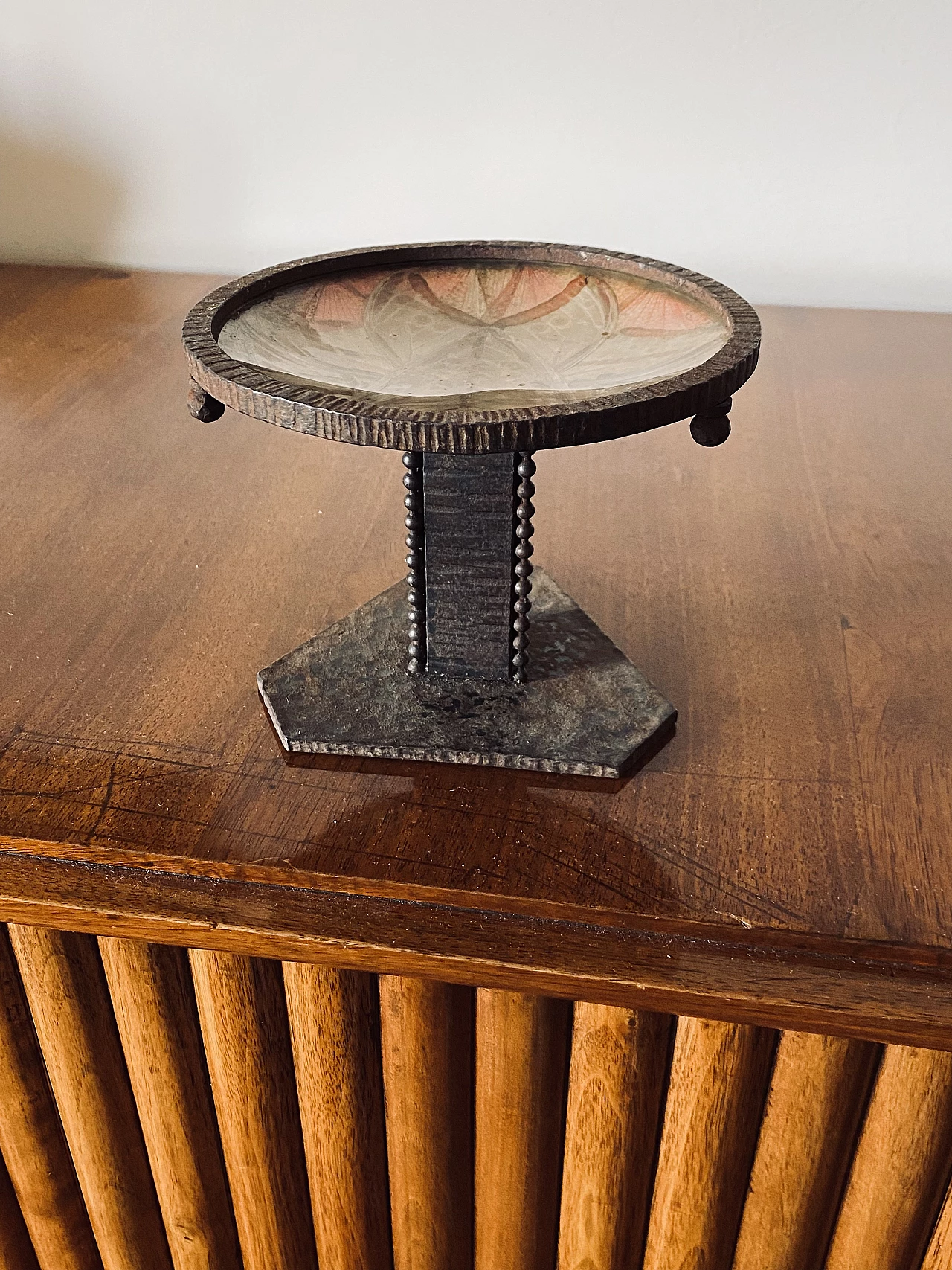 Metal valet tray with butterfly wings by Papillon Peguy, 1920s 23