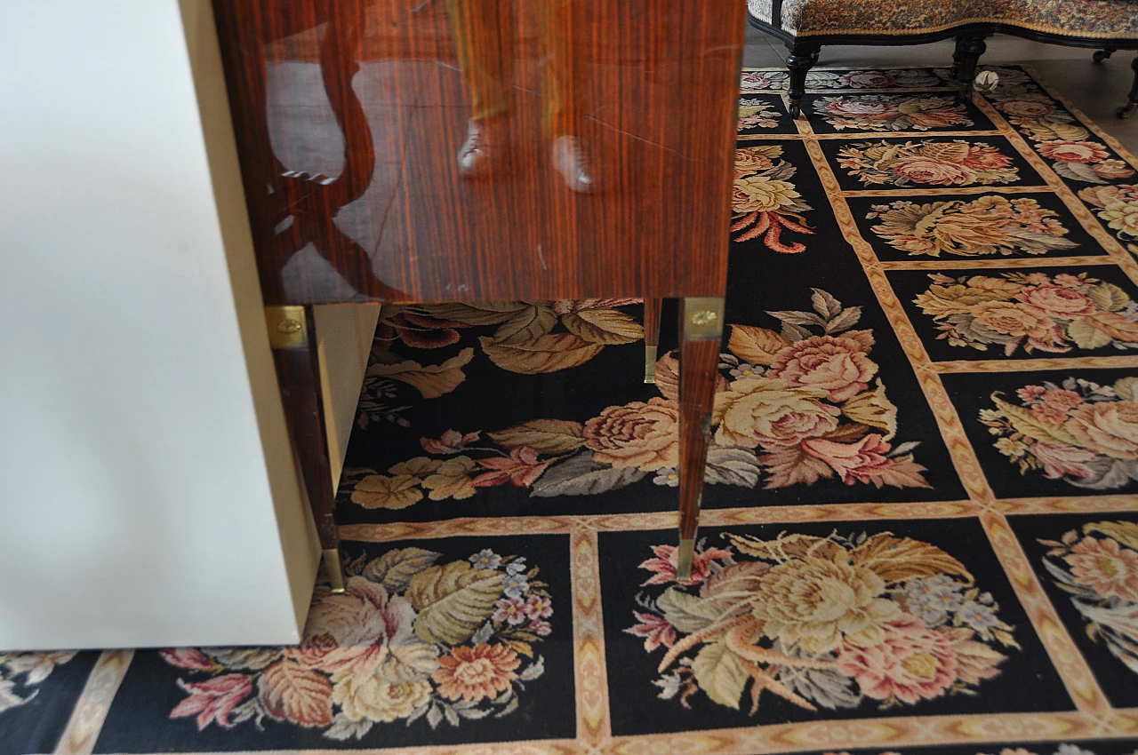 Rosewood veneered sideboard with green marble top, 1950s 5