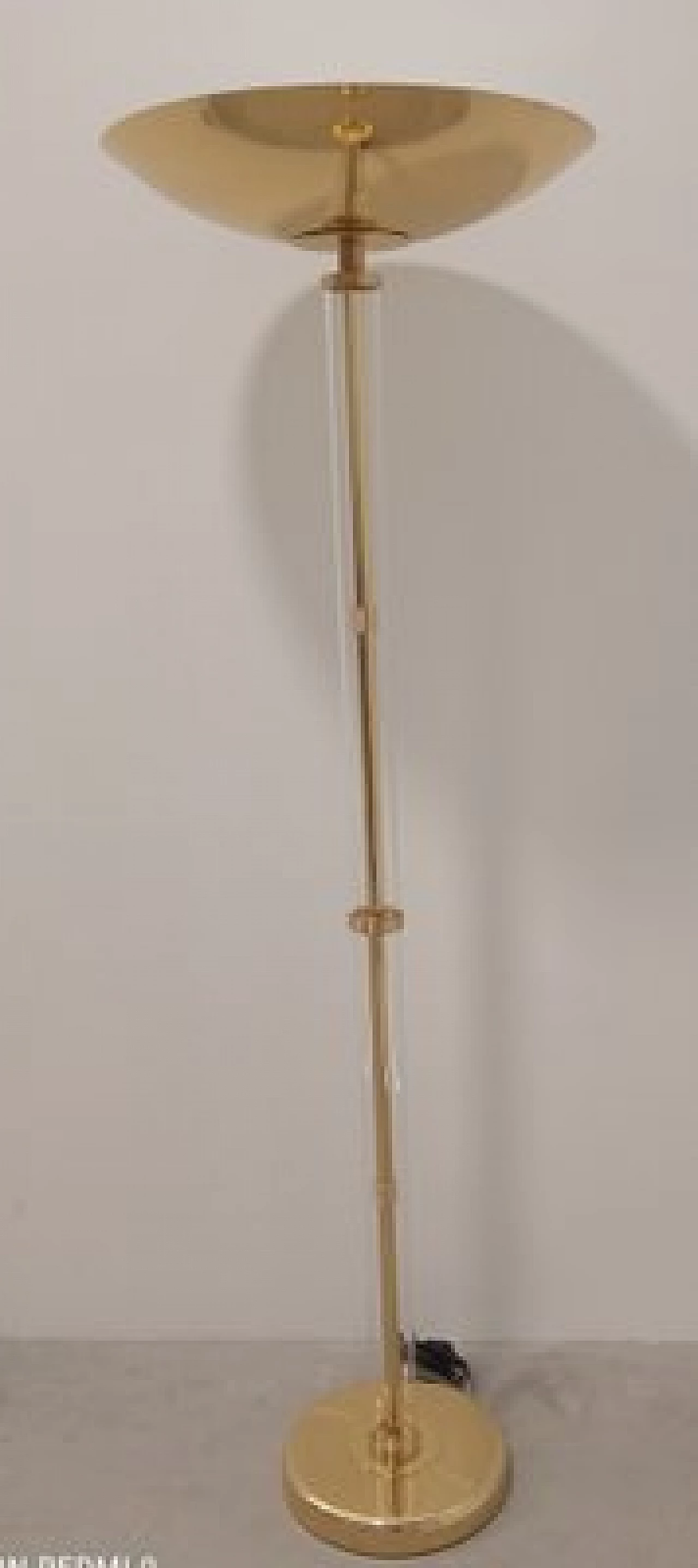 Polished brass and Murano glass floor lamp, 2000s 1