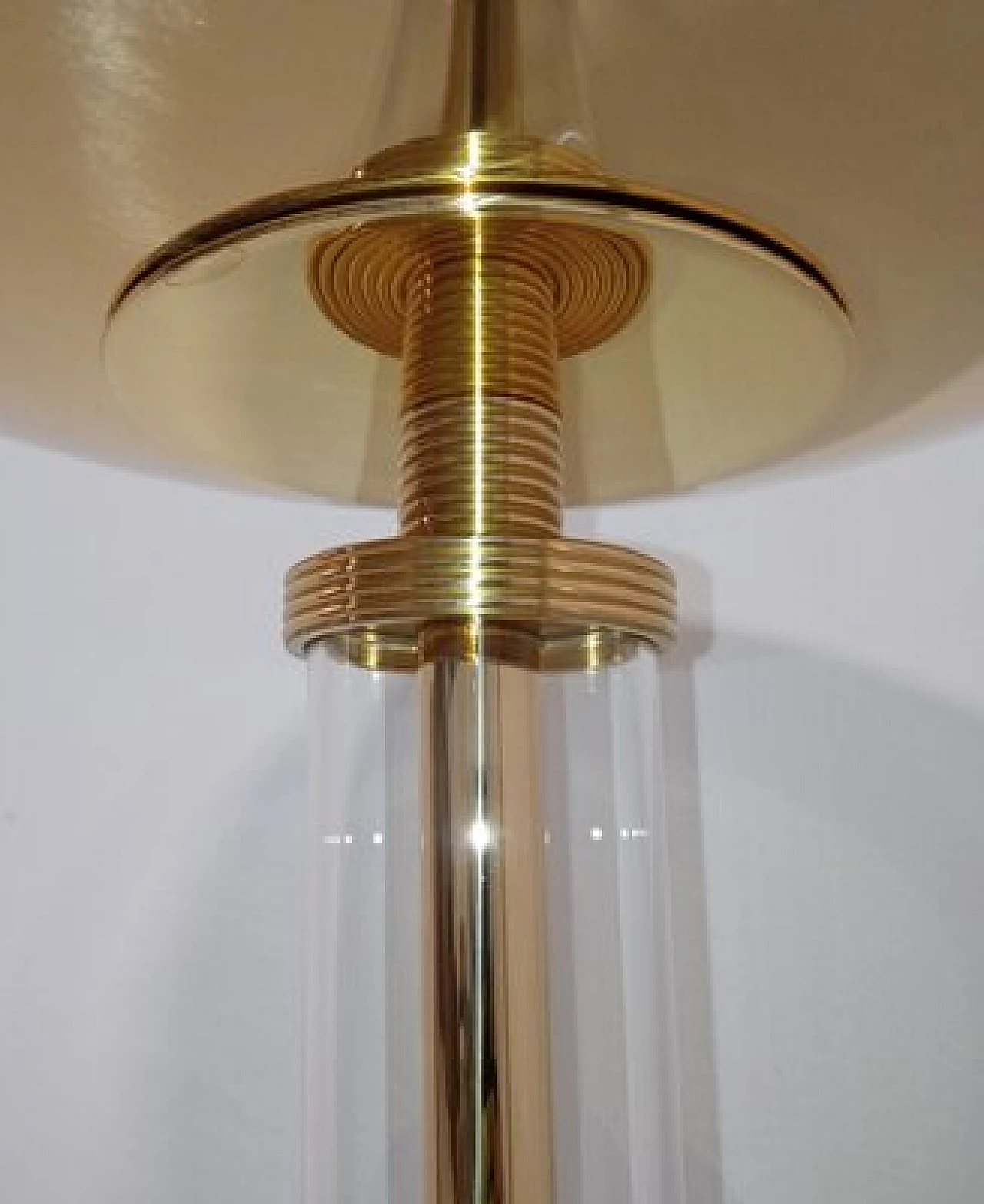 Polished brass and Murano glass floor lamp, 2000s 3