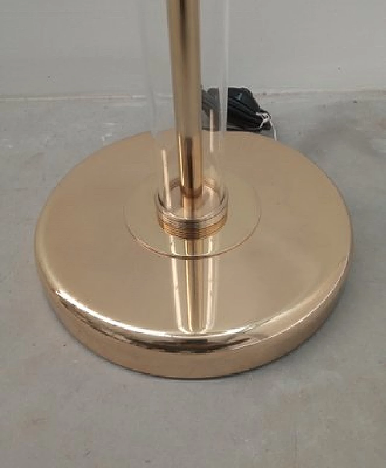 Polished brass and Murano glass floor lamp, 2000s 4