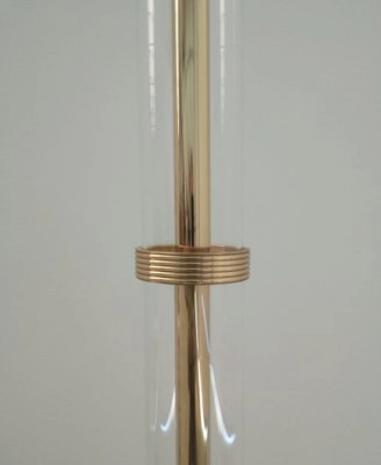 Polished brass and Murano glass floor lamp, 2000s 5