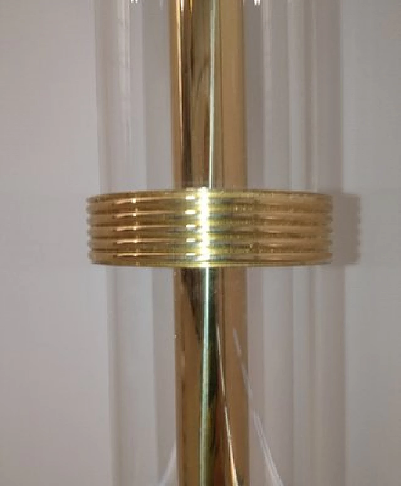 Polished brass and Murano glass floor lamp, 2000s 10