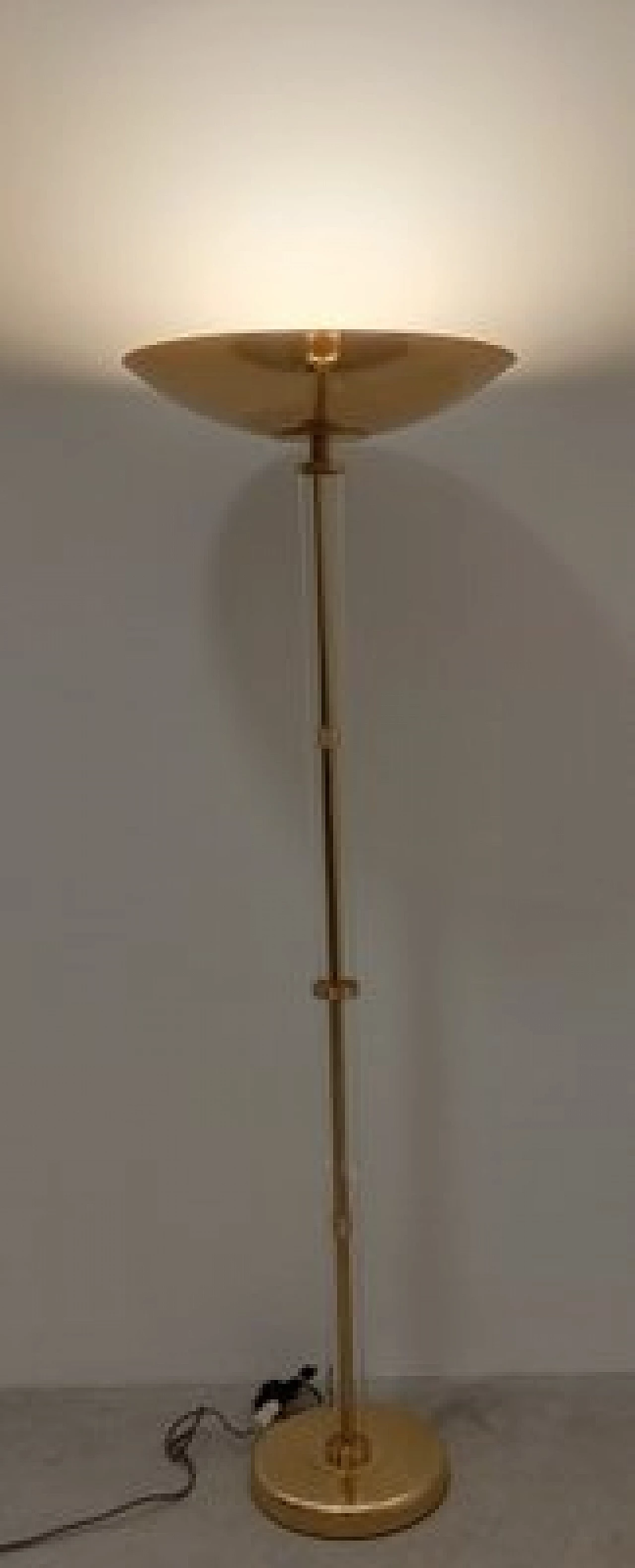 Polished brass and Murano glass floor lamp, 2000s 16