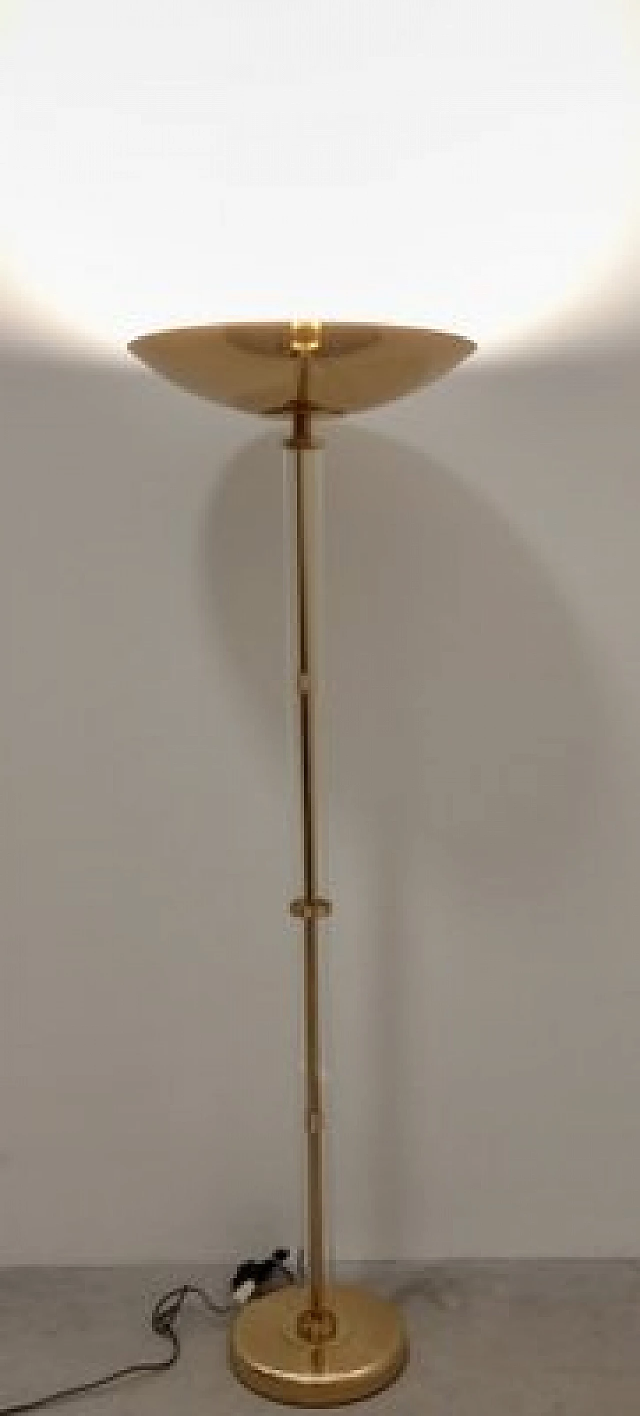 Polished brass and Murano glass floor lamp, 2000s 17