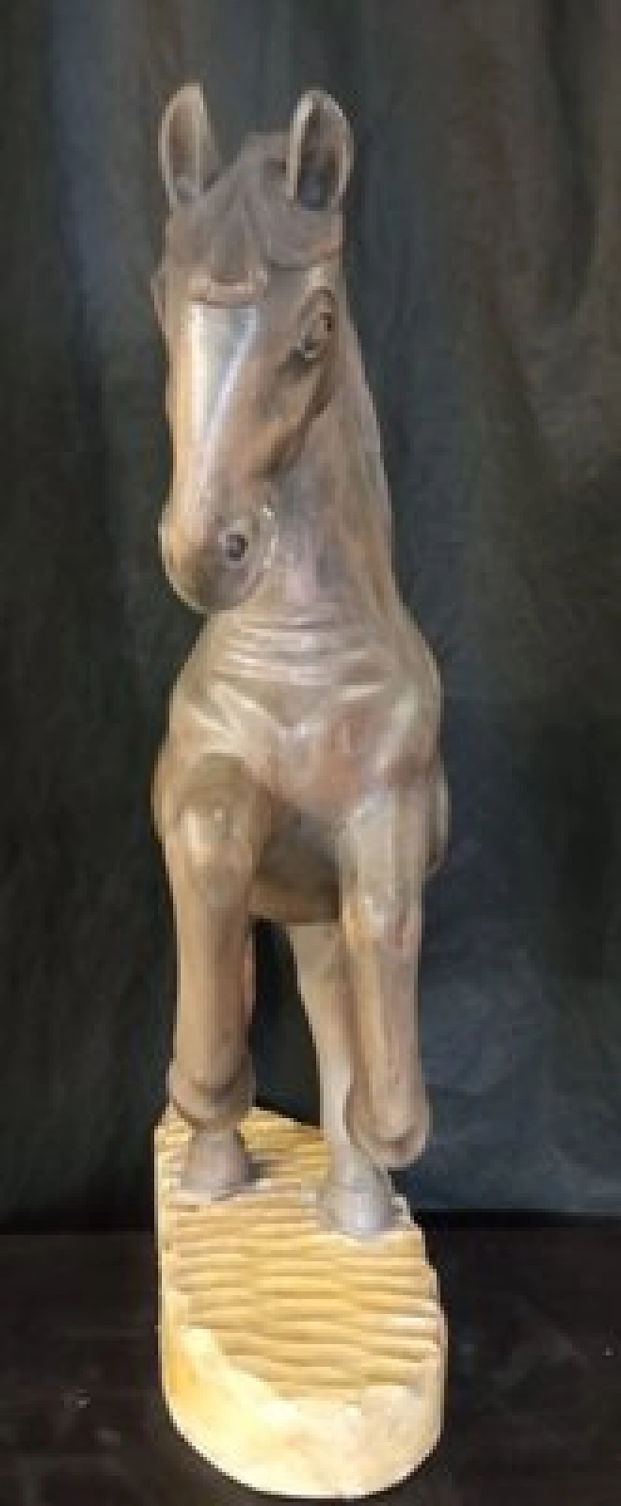 Walnut horse sculpture, 1920s 12