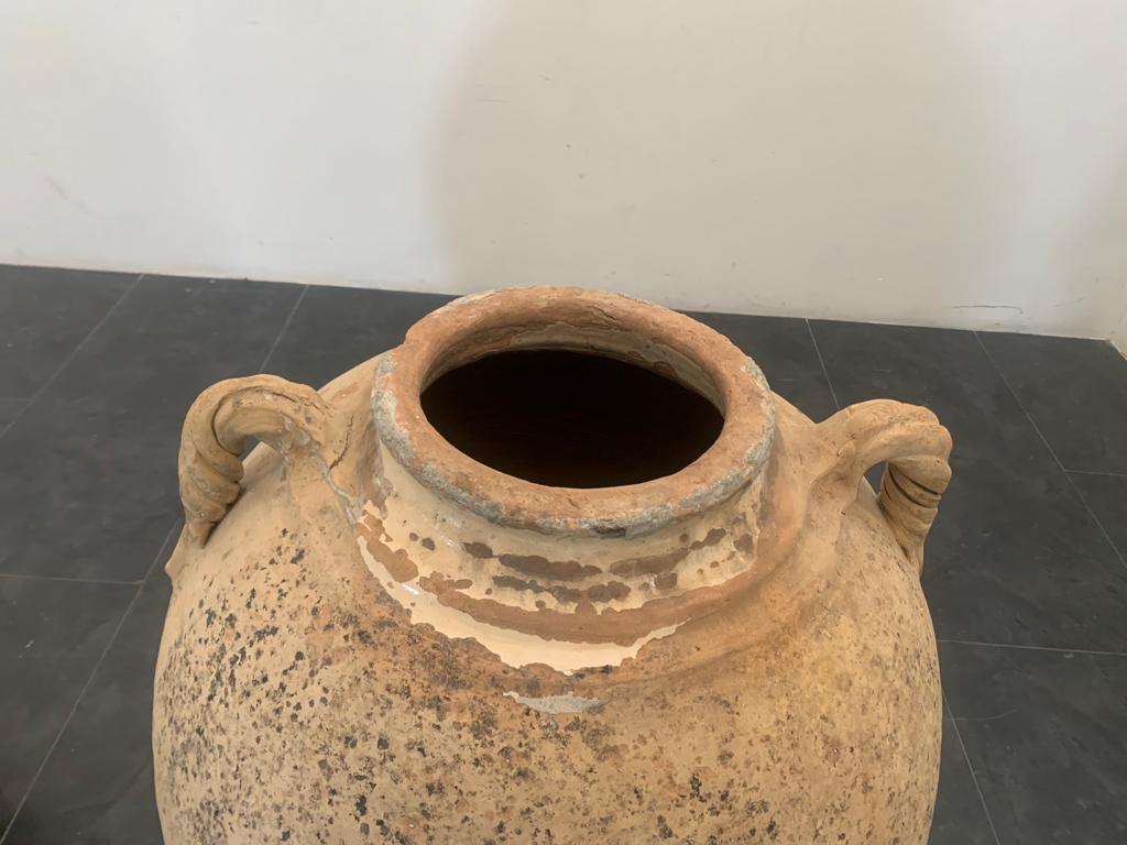 COPPIA DI ANFORE ORCIO IN TERRACOTTA PATINA ANTICA GRECIA ARREDO INTERNO  ESTERNO