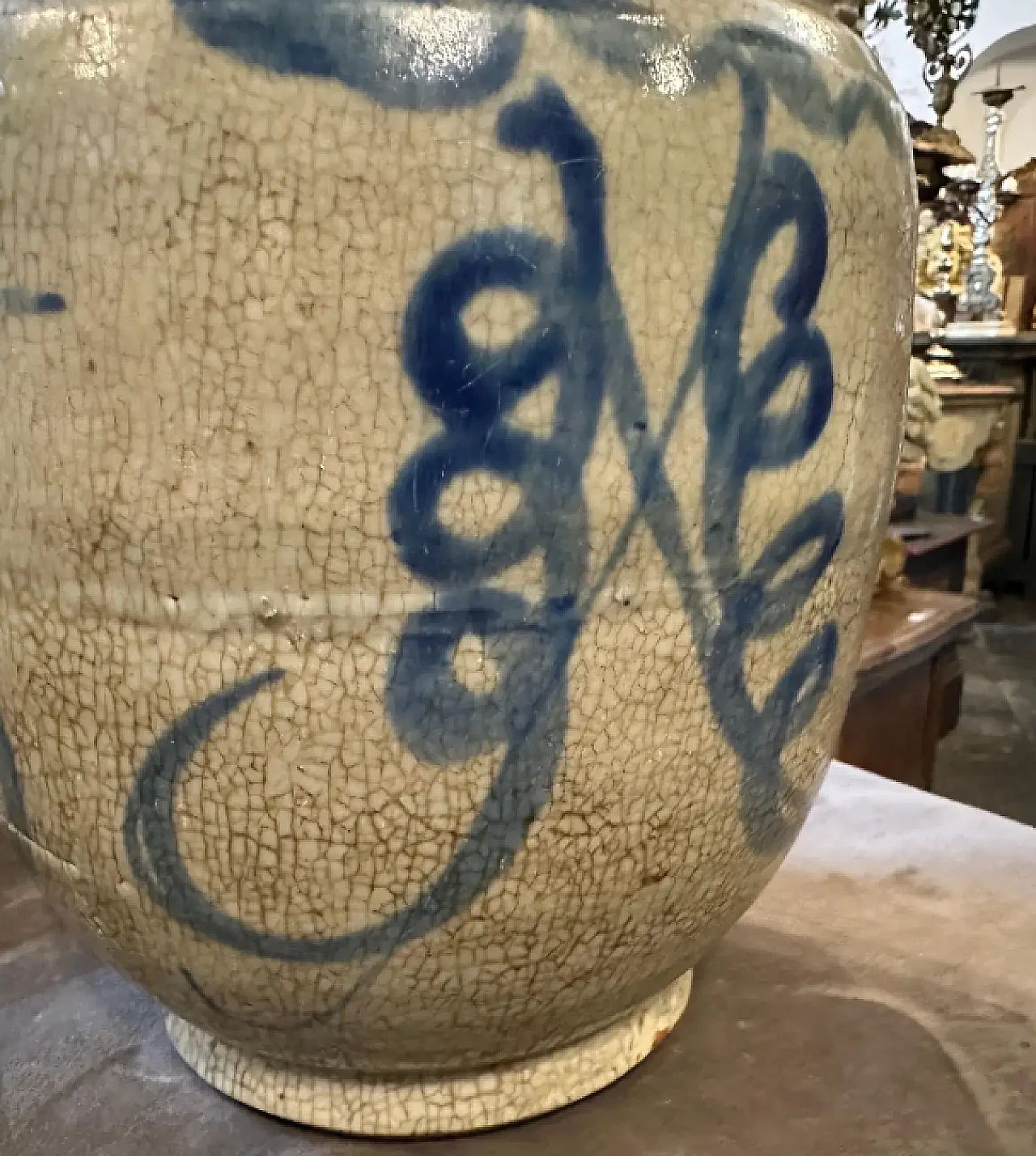 Chinese blue and white ceramic jug, late 19th century 3