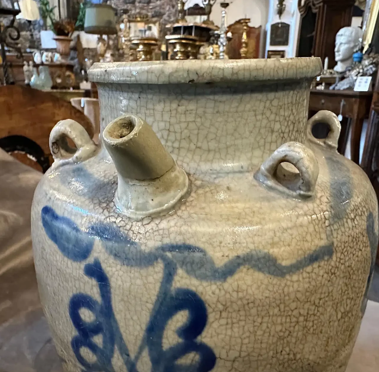 Chinese blue and white ceramic jug, late 19th century 7