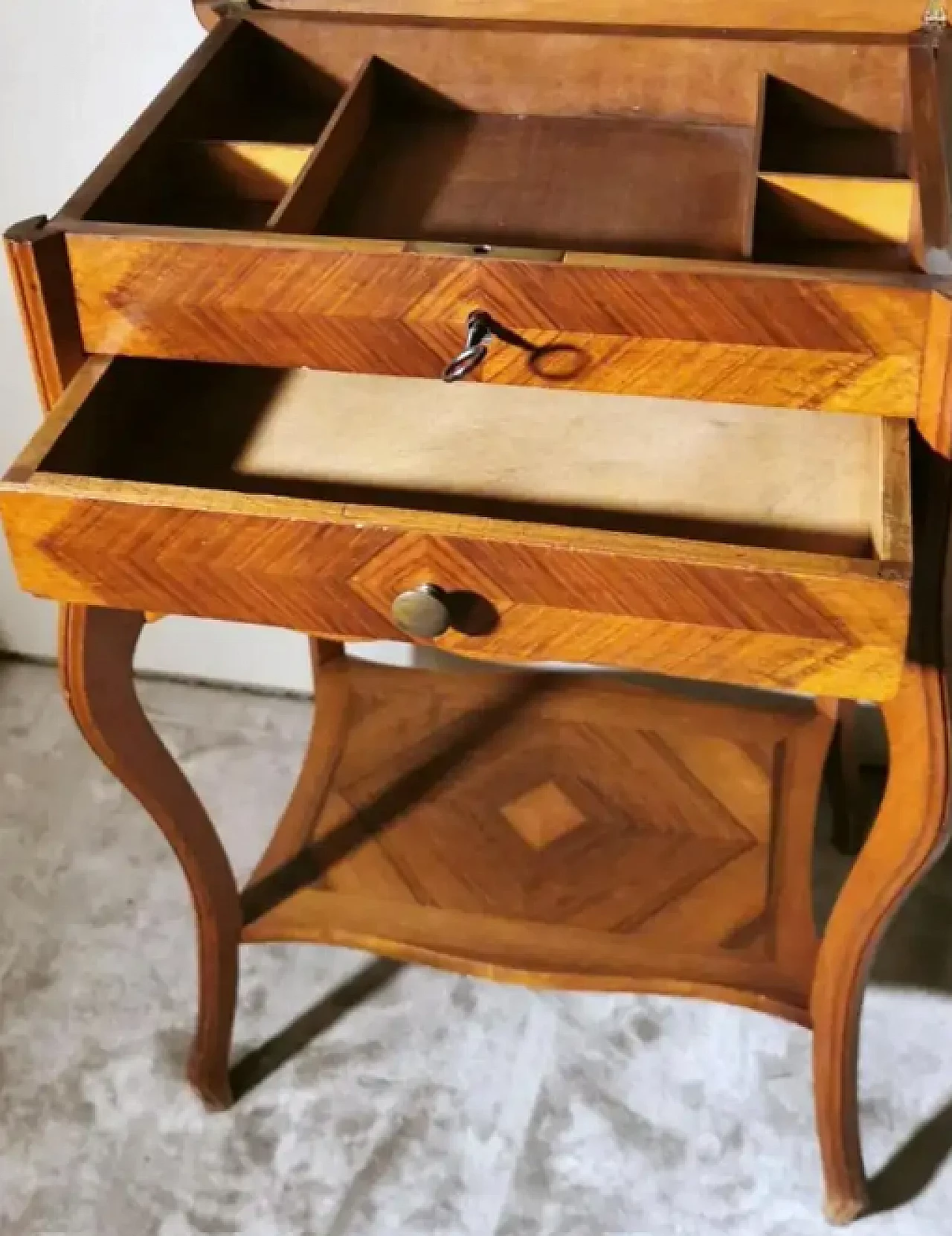 French dressing table in Louis Philippe style with mirror and drawers, late 19th century 5