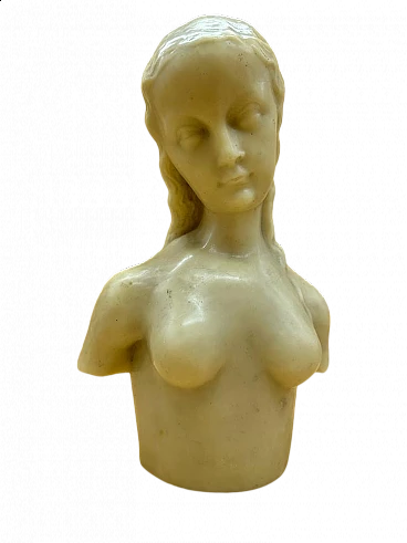 Wax female bust sculpture