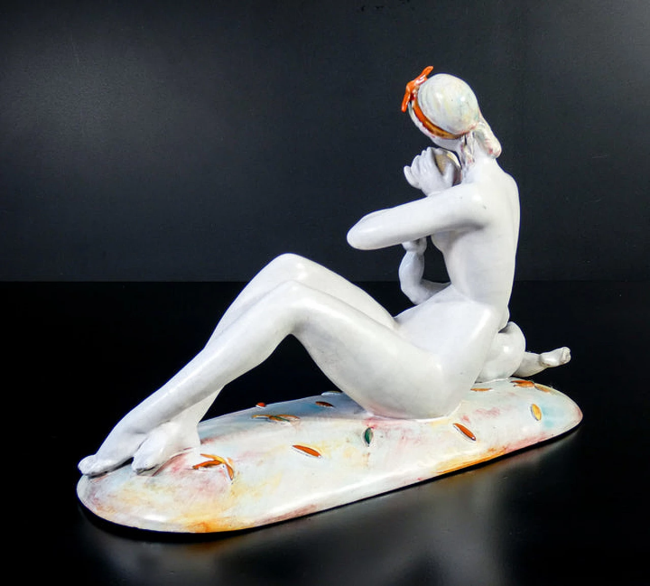 Eugenio Pattarino, nudo femminile con bambino, scultura in ceramica, anni '20 8