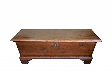 Rectangular walnut covered chest, mid-18th century