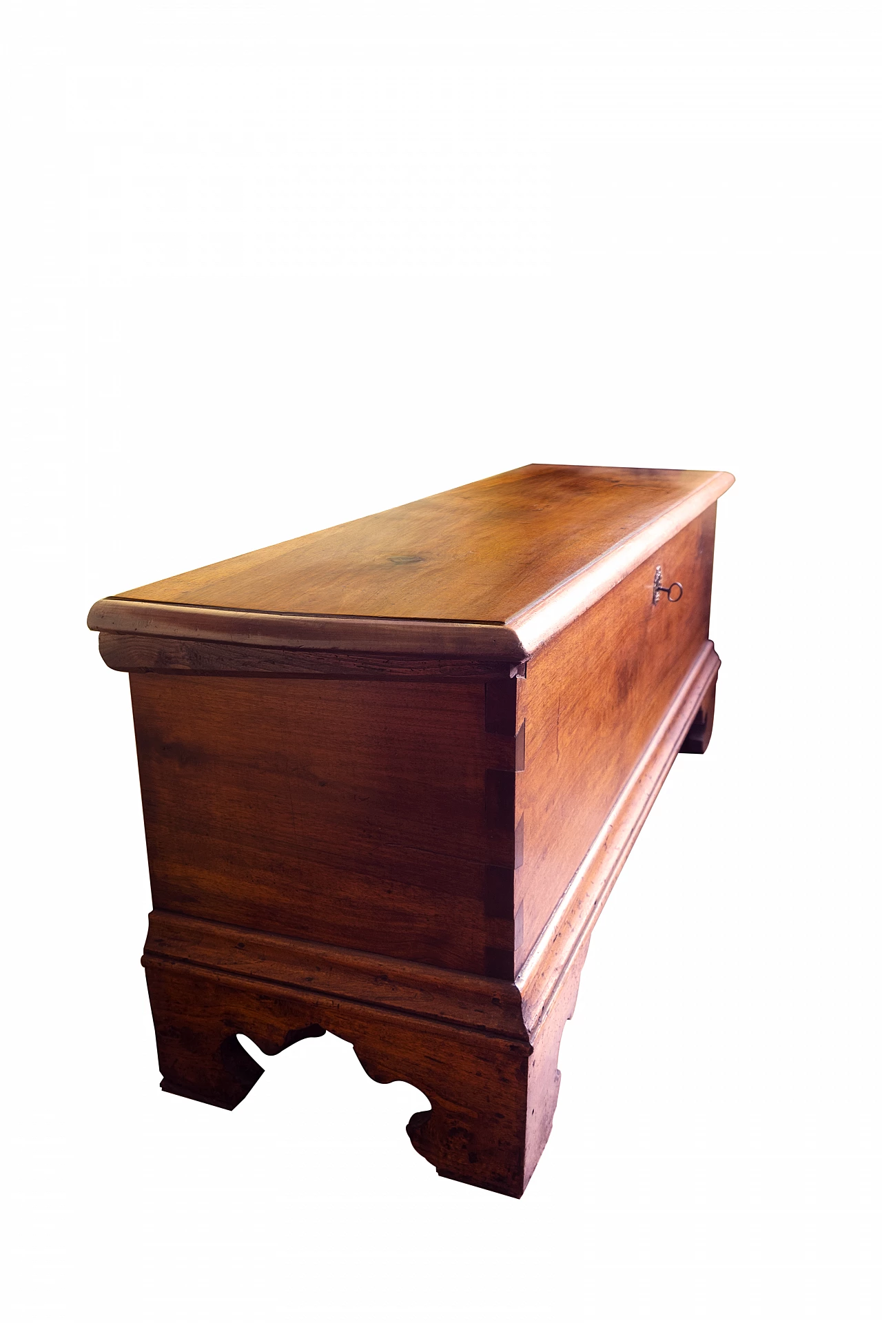 Rectangular walnut covered chest, mid-18th century 5