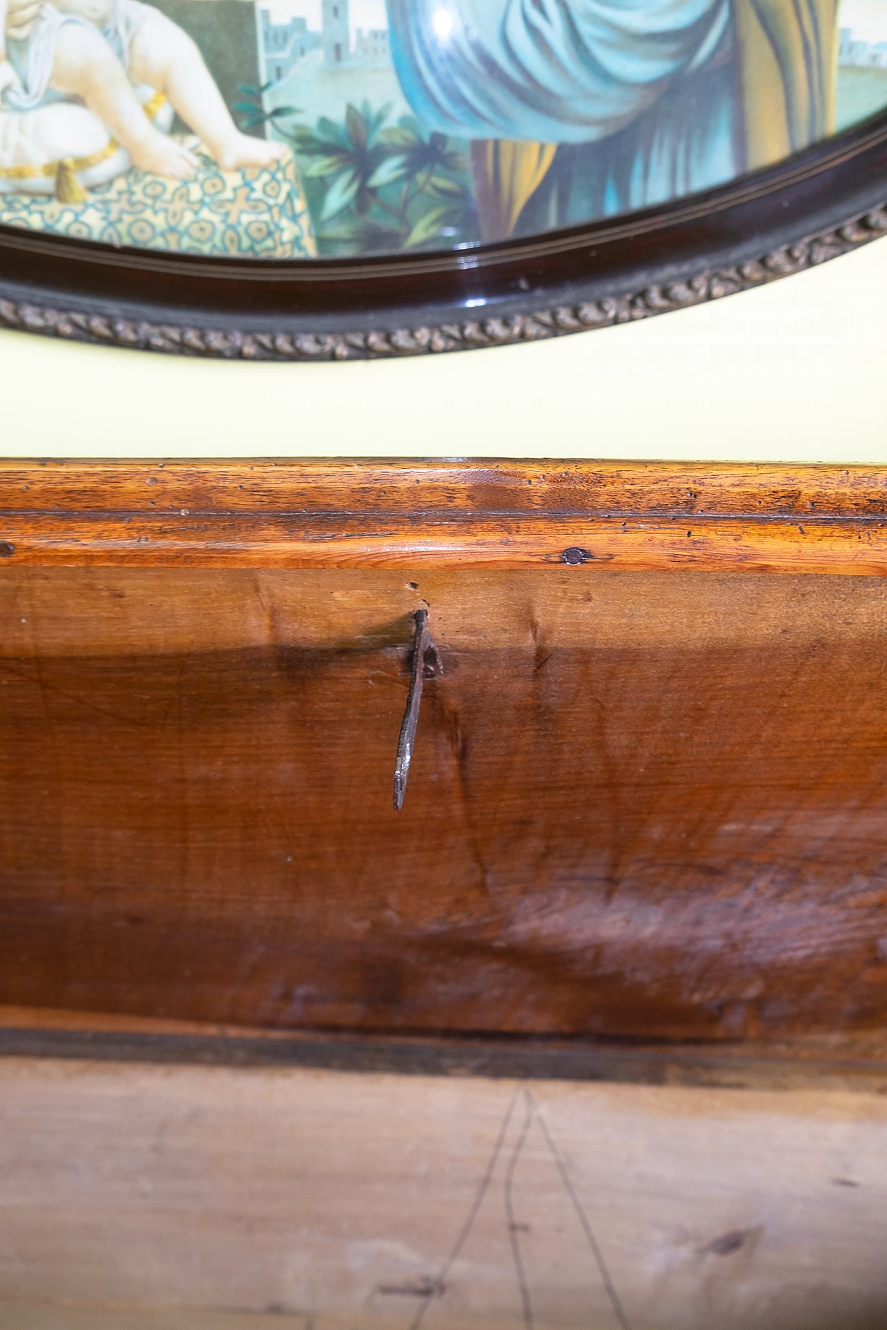 Rectangular walnut covered chest, mid-18th century 10