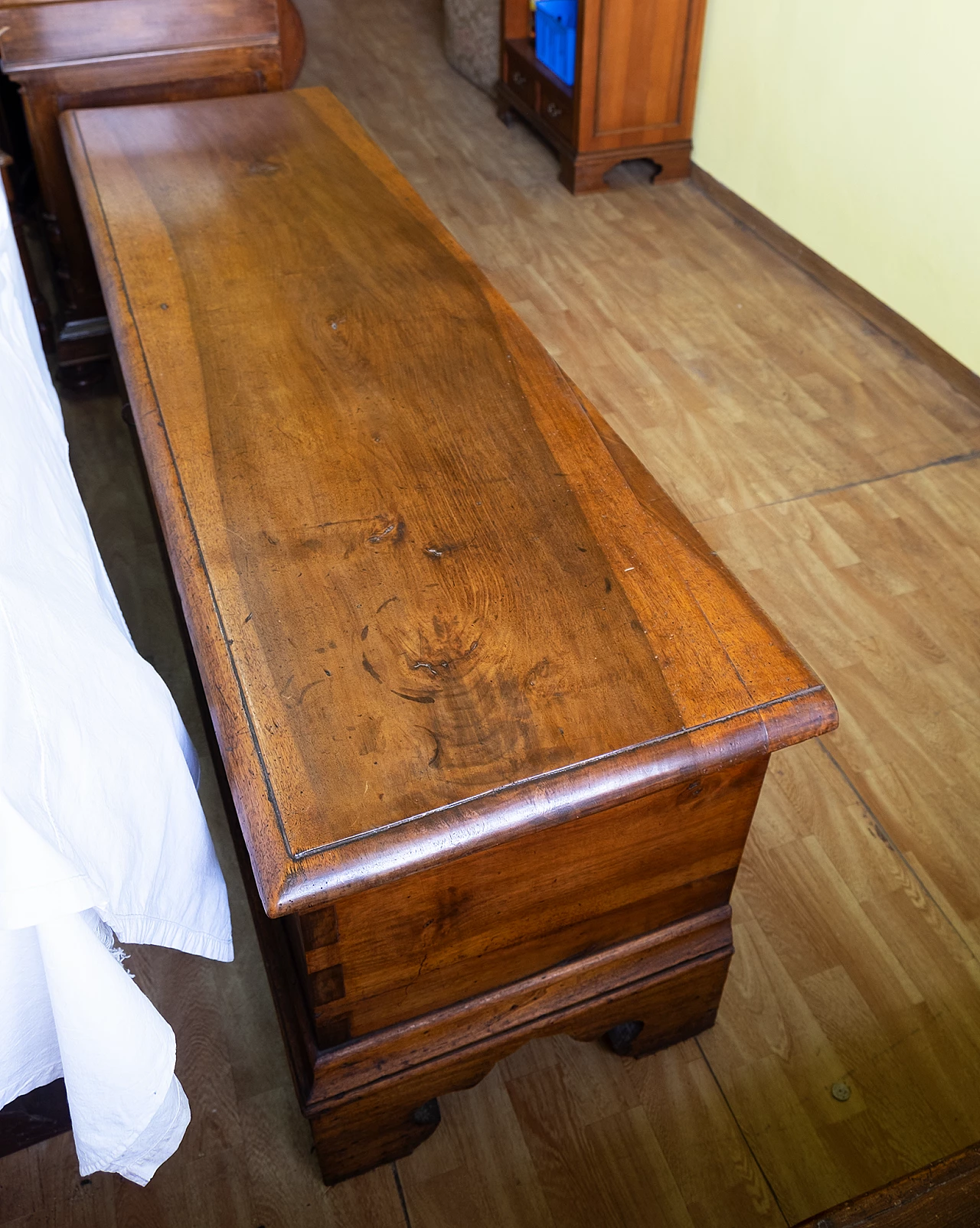 Rectangular walnut covered chest, mid-18th century 19