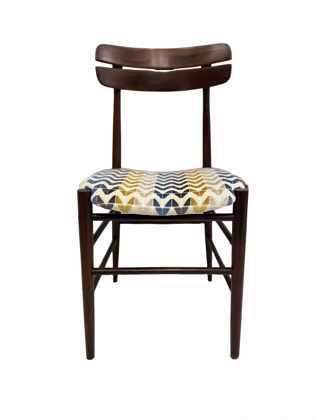 Rosewood and velvet chair, 1960s 10