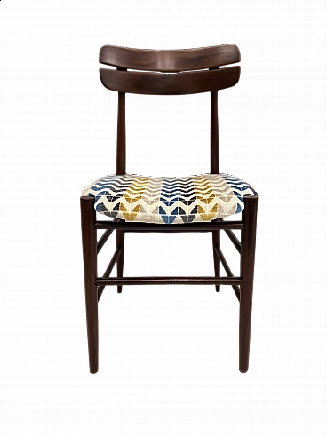 Rosewood and velvet chair, 1960s